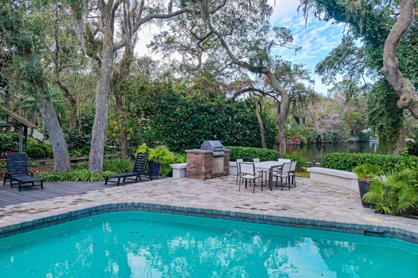 Lakefront home with private pool & outdoor space for entertaining