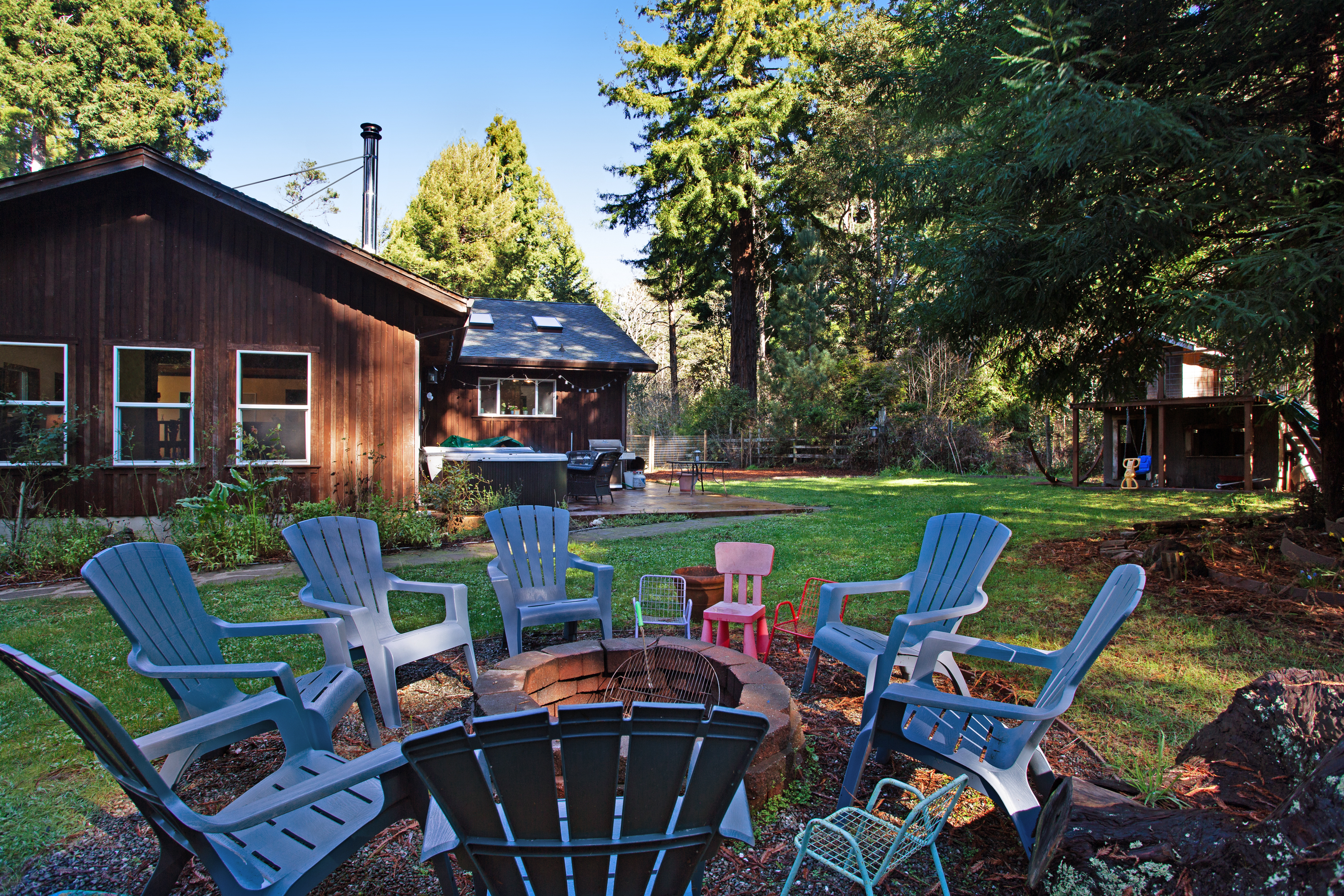 Tree-lined Home with Hot Tub, Firepit & Large Yard