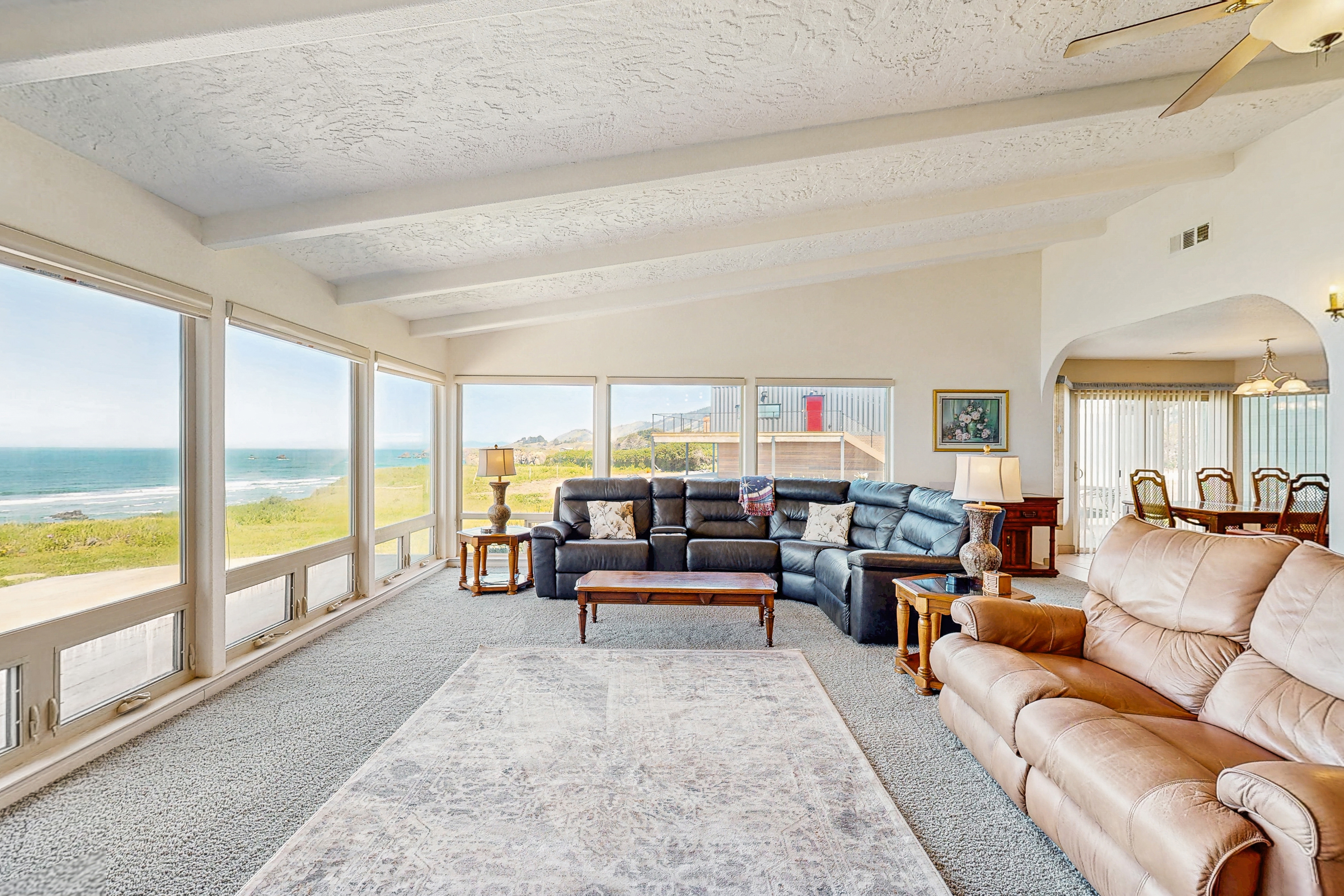Oceanview Home with Hot Tub & Private Beach Access