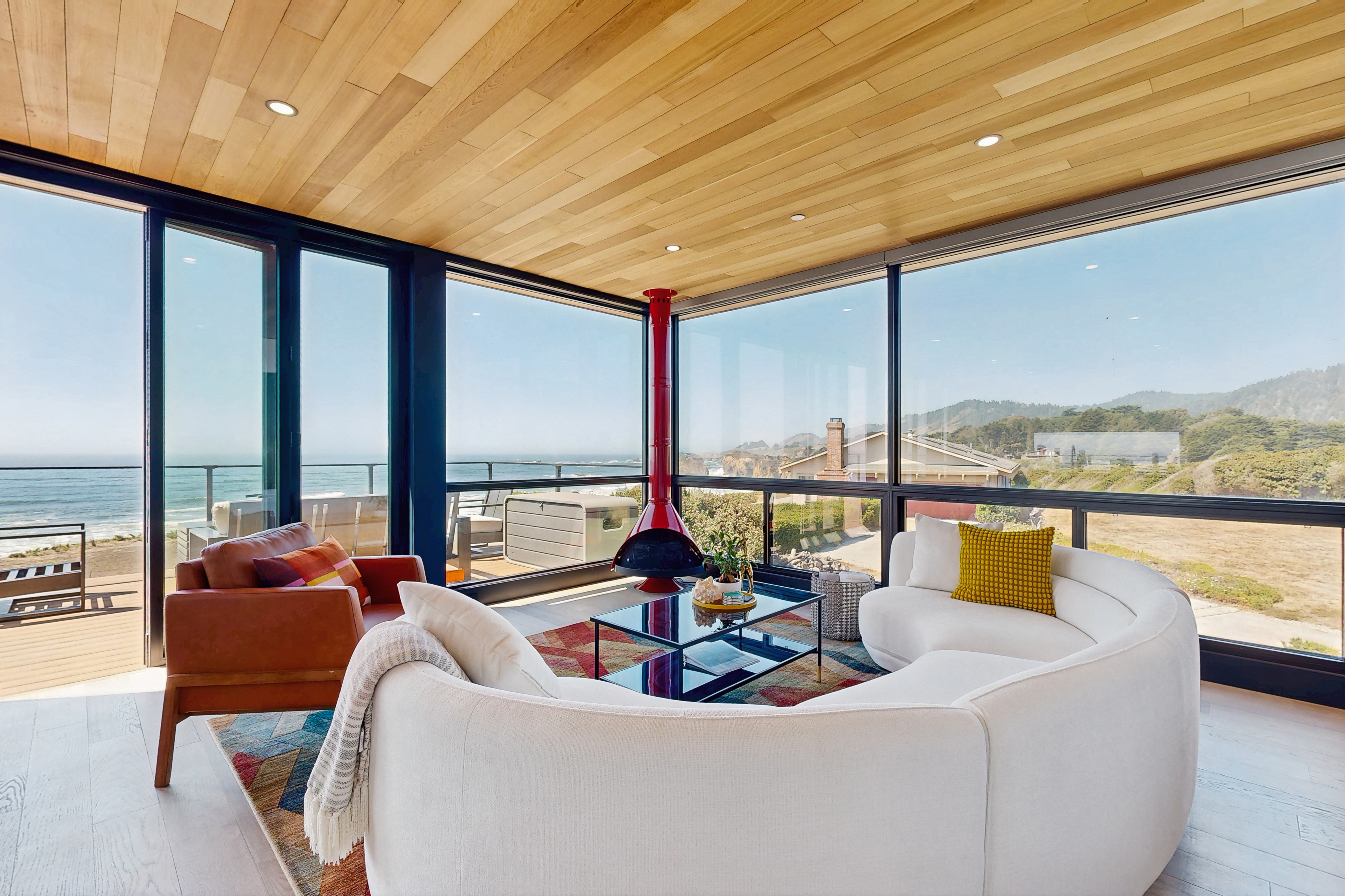 Modern Oceanfront Container Home with Hot Tub