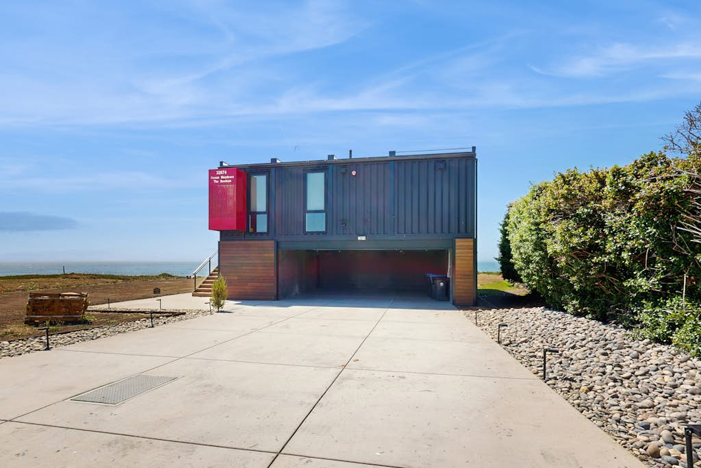 Modern Oceanfront Container Home with Hot Tub