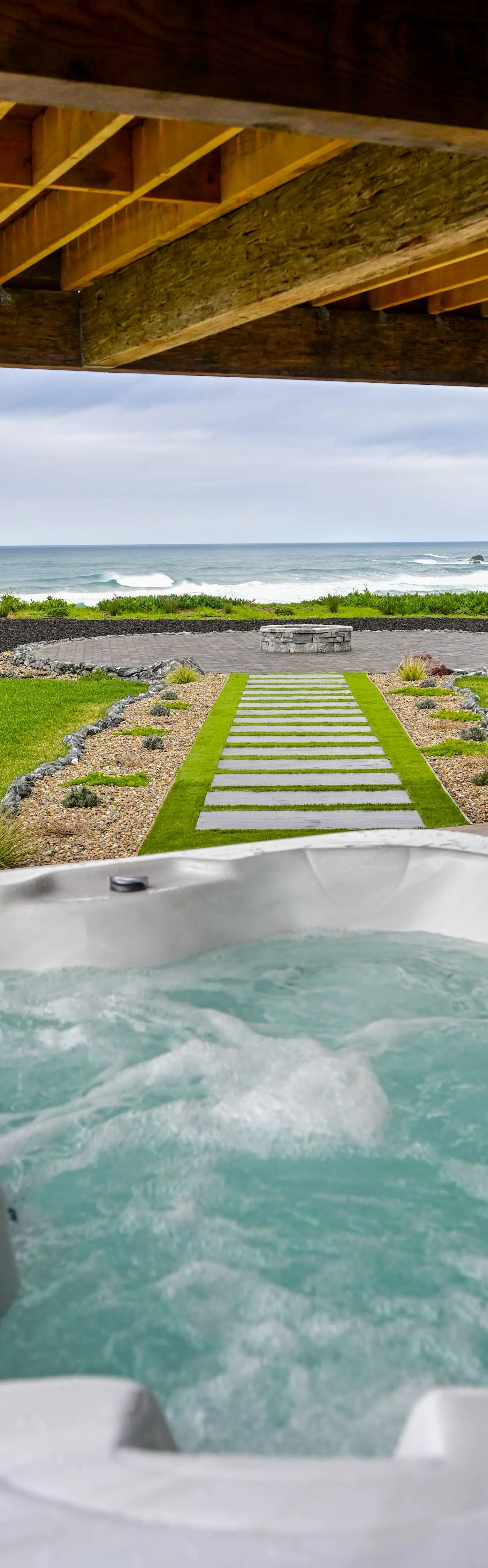 Modern Oceanfront Container Home with Hot Tub