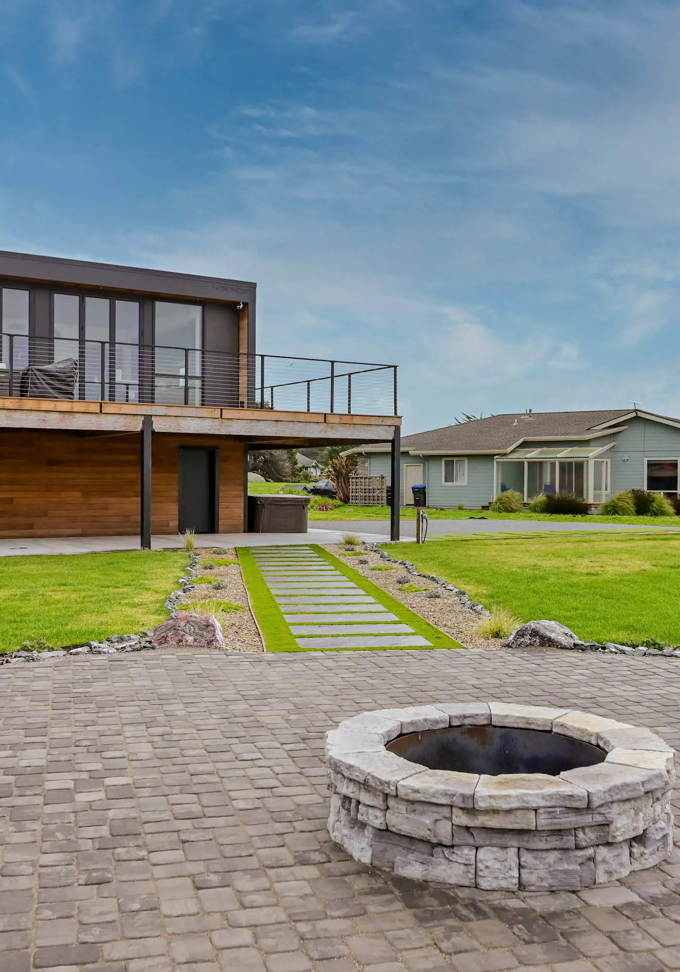 Modern Oceanfront Container Home with Hot Tub