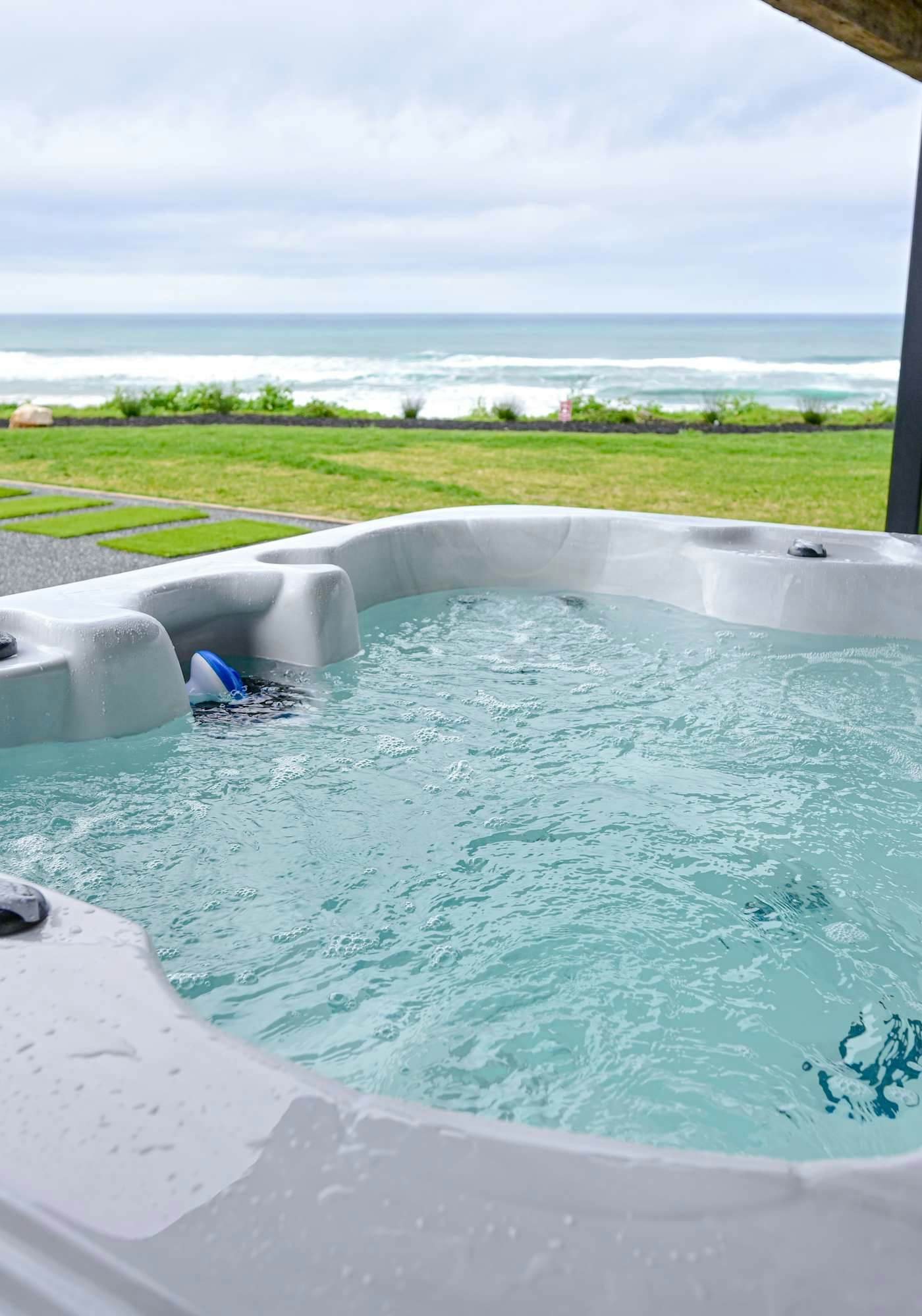 Modern Oceanfront Container Home with Hot Tub