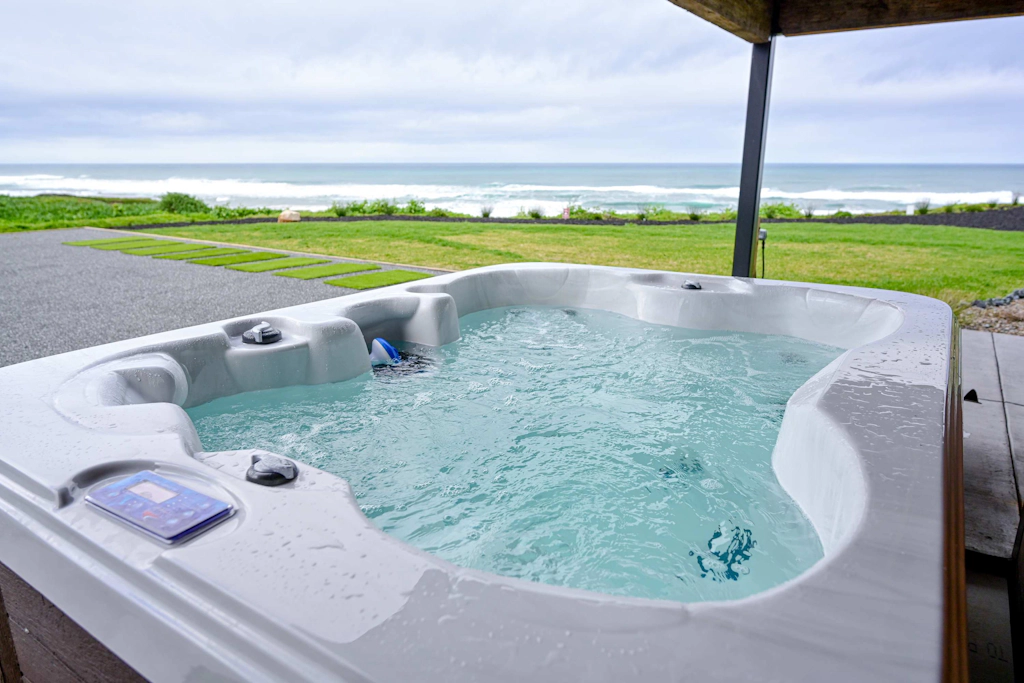 Modern Oceanfront Container Home with Hot Tub