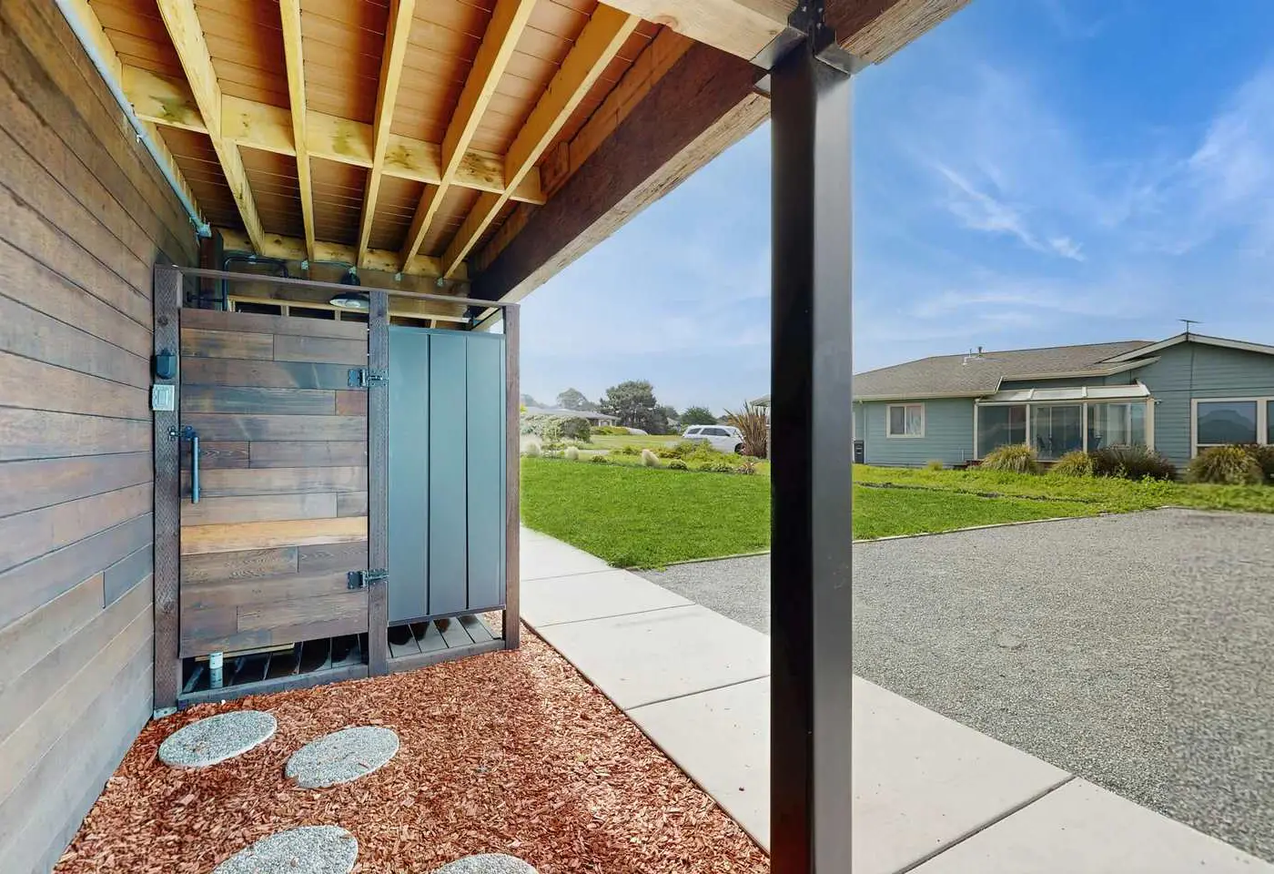 Modern Oceanfront Container Home with Hot Tub