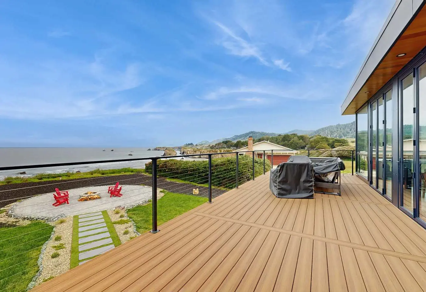 Modern Oceanfront Container Home with Hot Tub