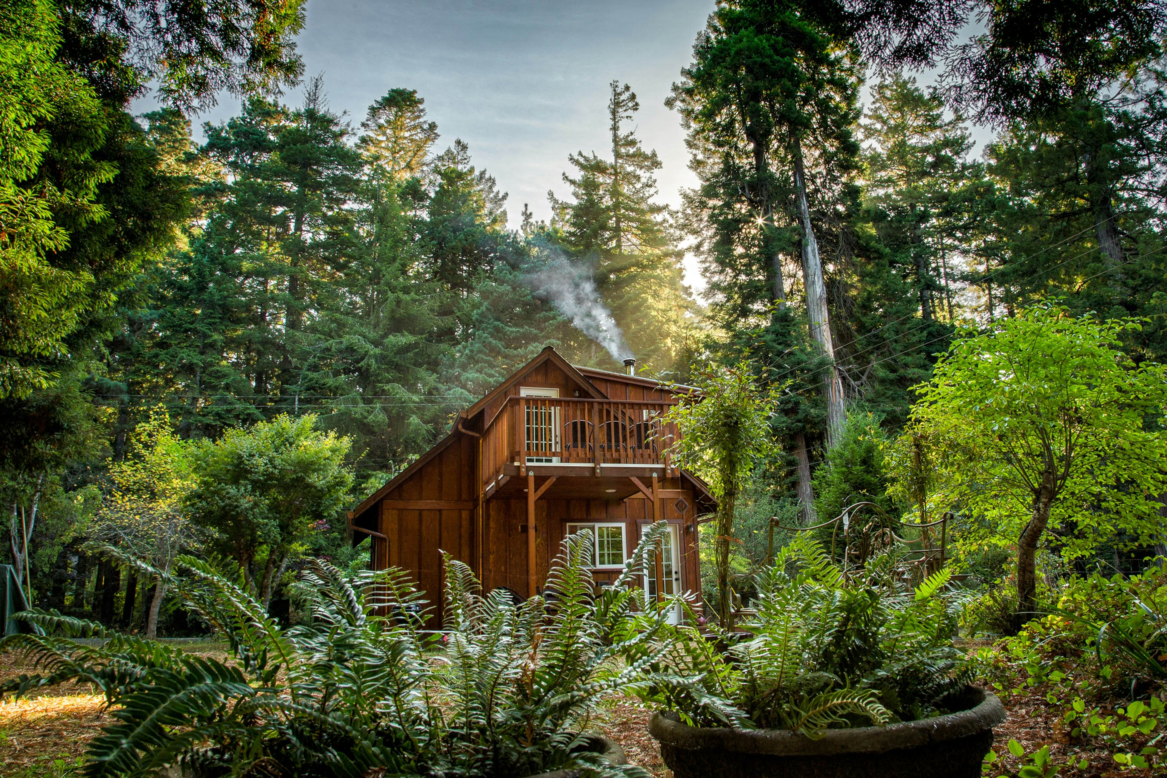 Redwood Cabin Getaway: Outdoor Tub & Dog-Friendly