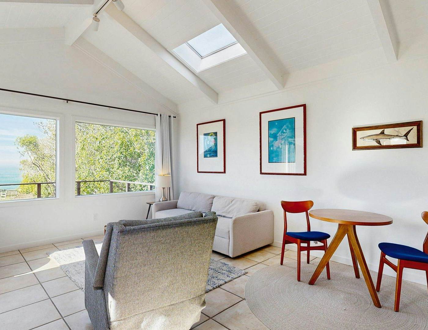 Oceanfront cottage with beach views & deck