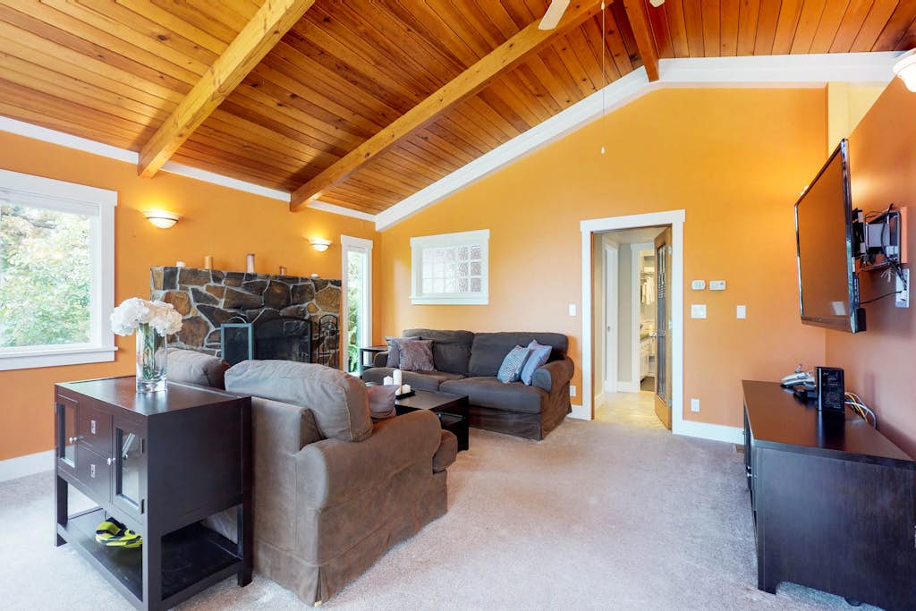 Upscale house with ocean views entertainment and large deck beach nearby