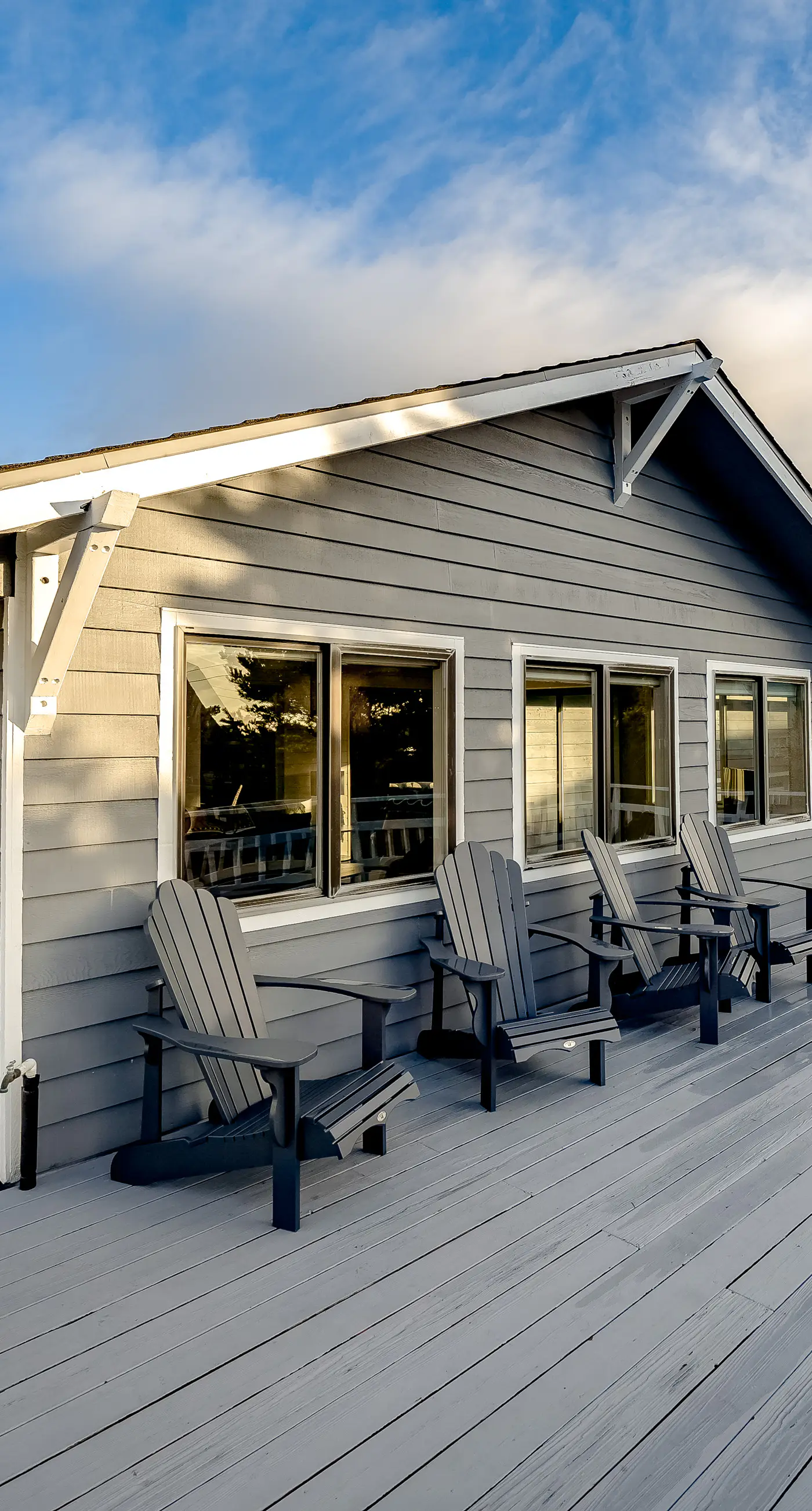 Homey dog friendly house with partial ocean views gas fireplaces and gas grill