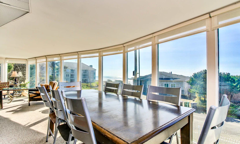 Unique and spacious home with private hot tub game room and great ocean views