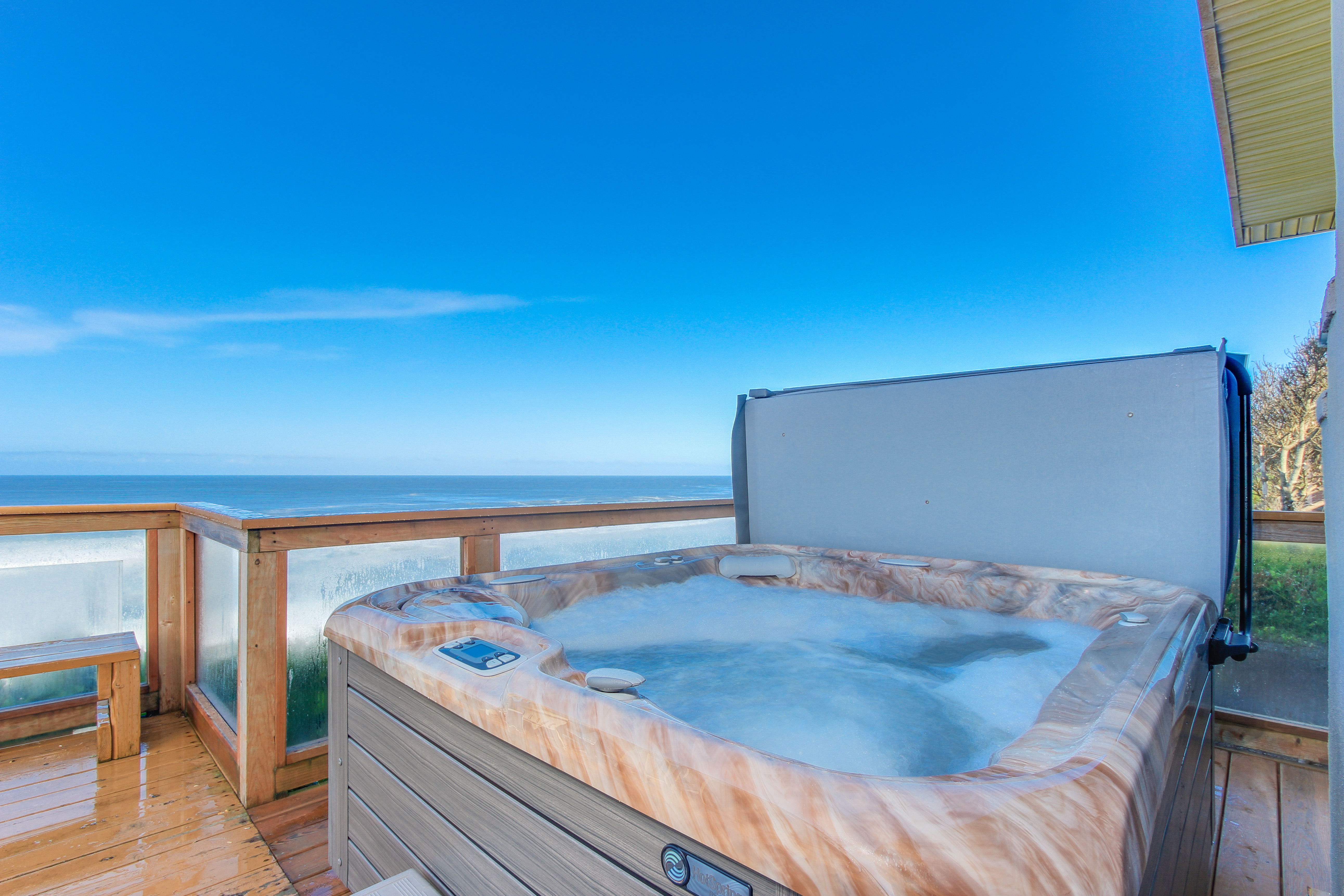 Charming Oceanfront Two Story Home Private Hot Tub Deck Gas Grill and Views