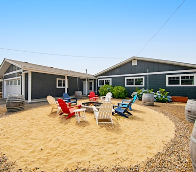Oceanfront dog friendly house with deck private hot tub and stunning views