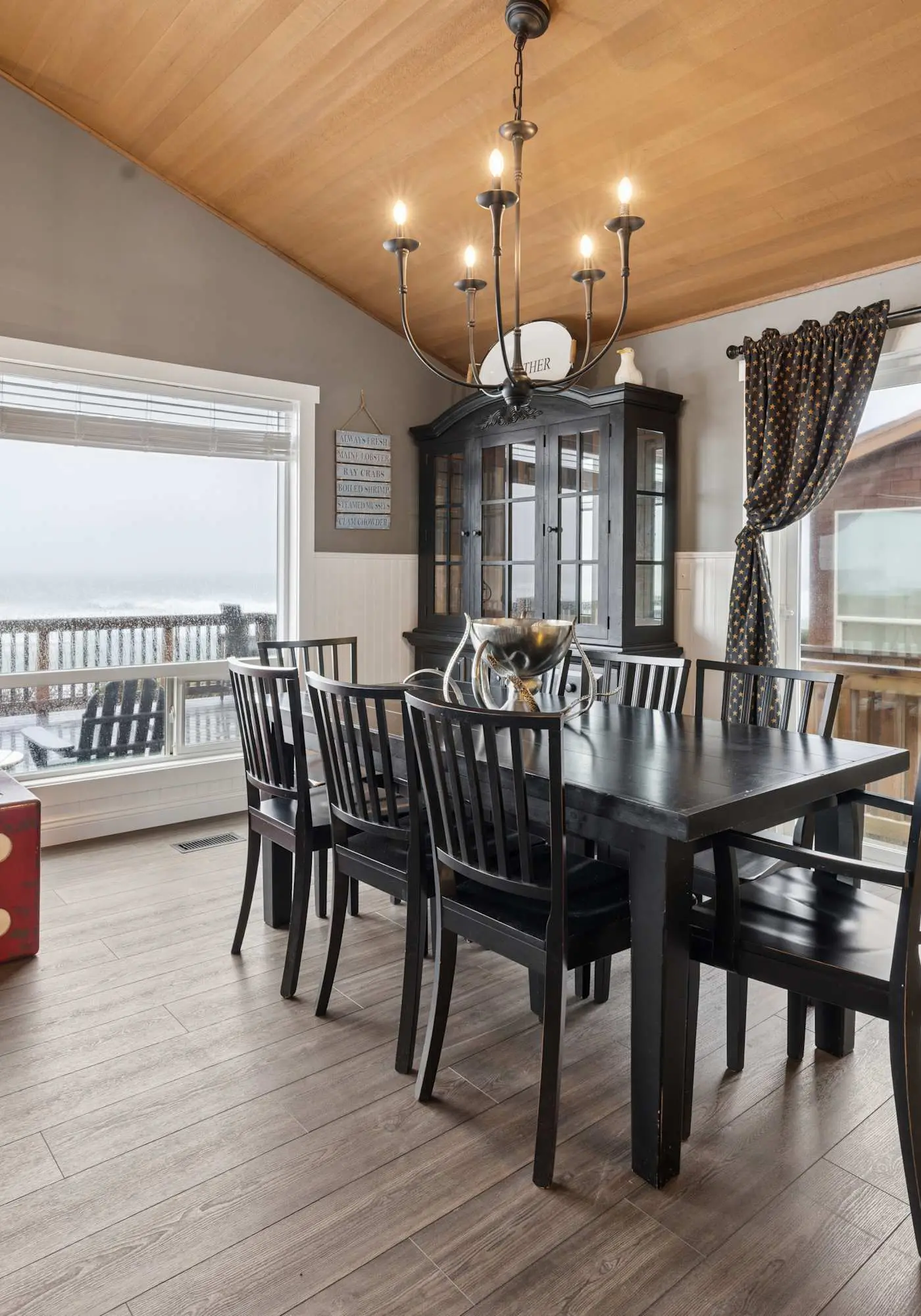 Oceanfront dog friendly house with deck private hot tub and stunning views