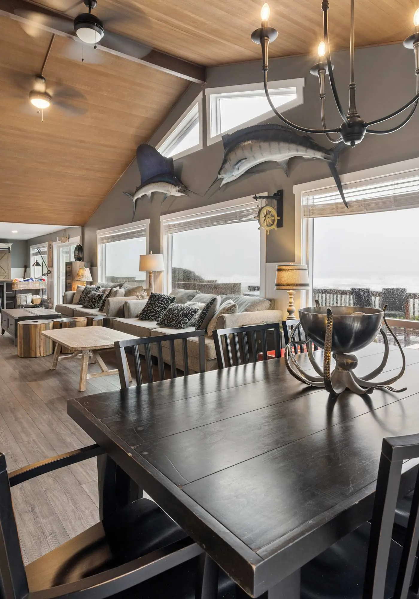 Oceanfront dog friendly house with deck private hot tub and stunning views