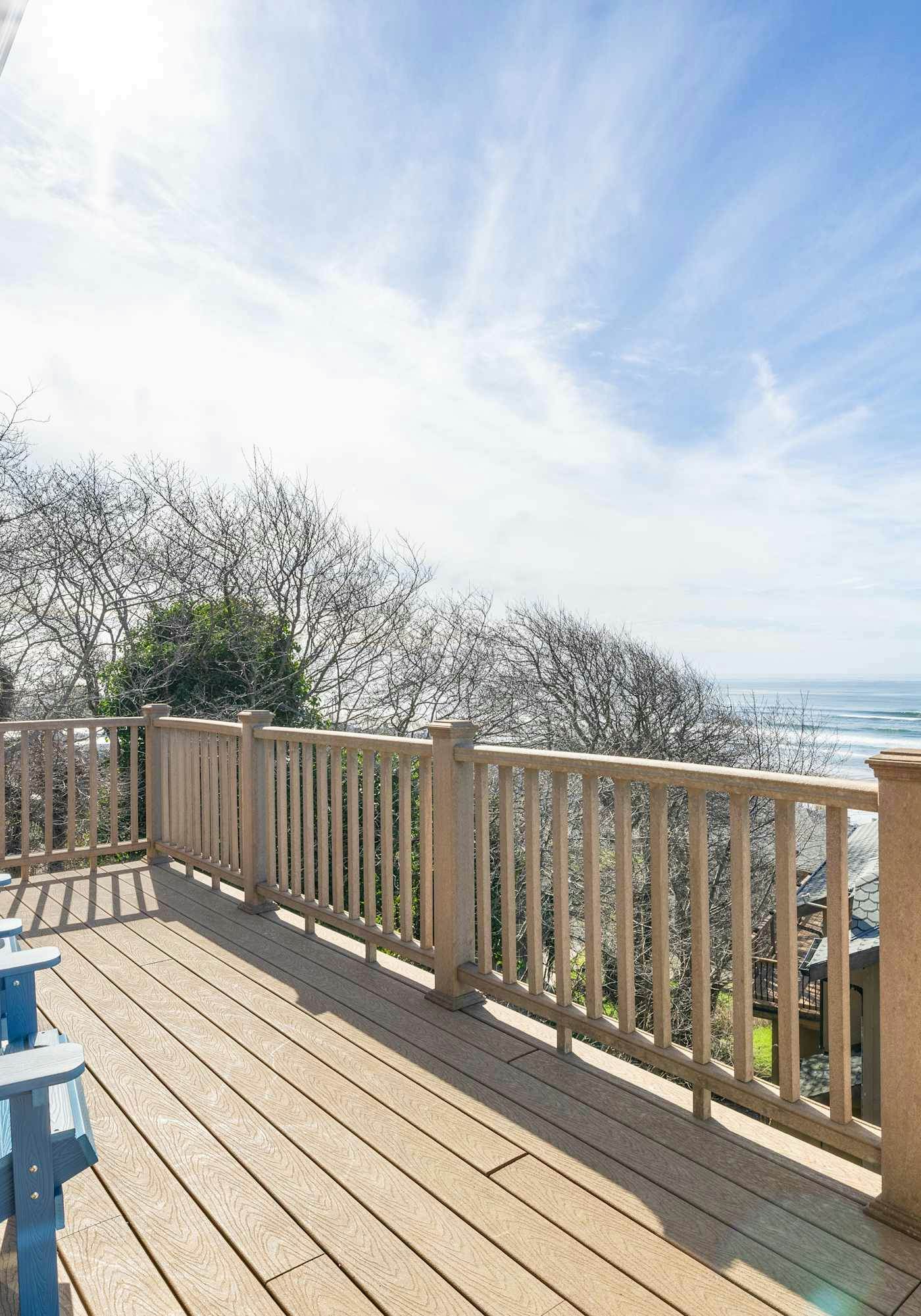 Sunlit home with gorgeous ocean views big decks and hot tub
