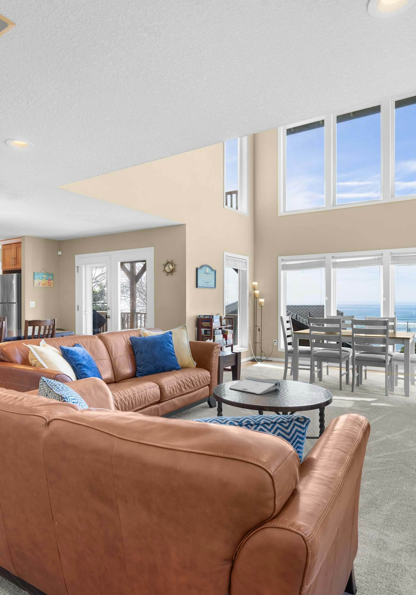 Sunlit home with gorgeous ocean views big decks and hot tub