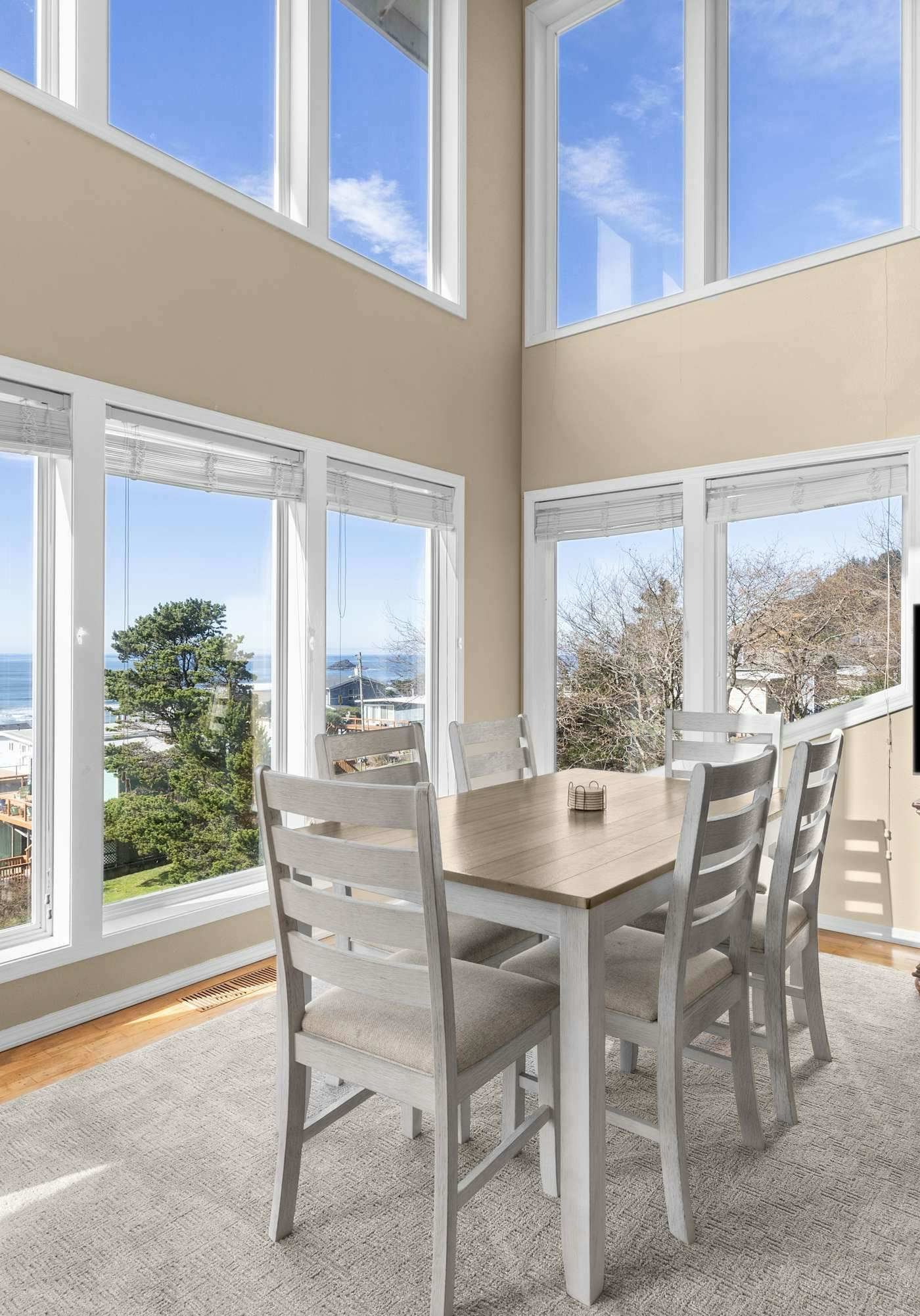 Sunlit home with gorgeous ocean views big decks and hot tub