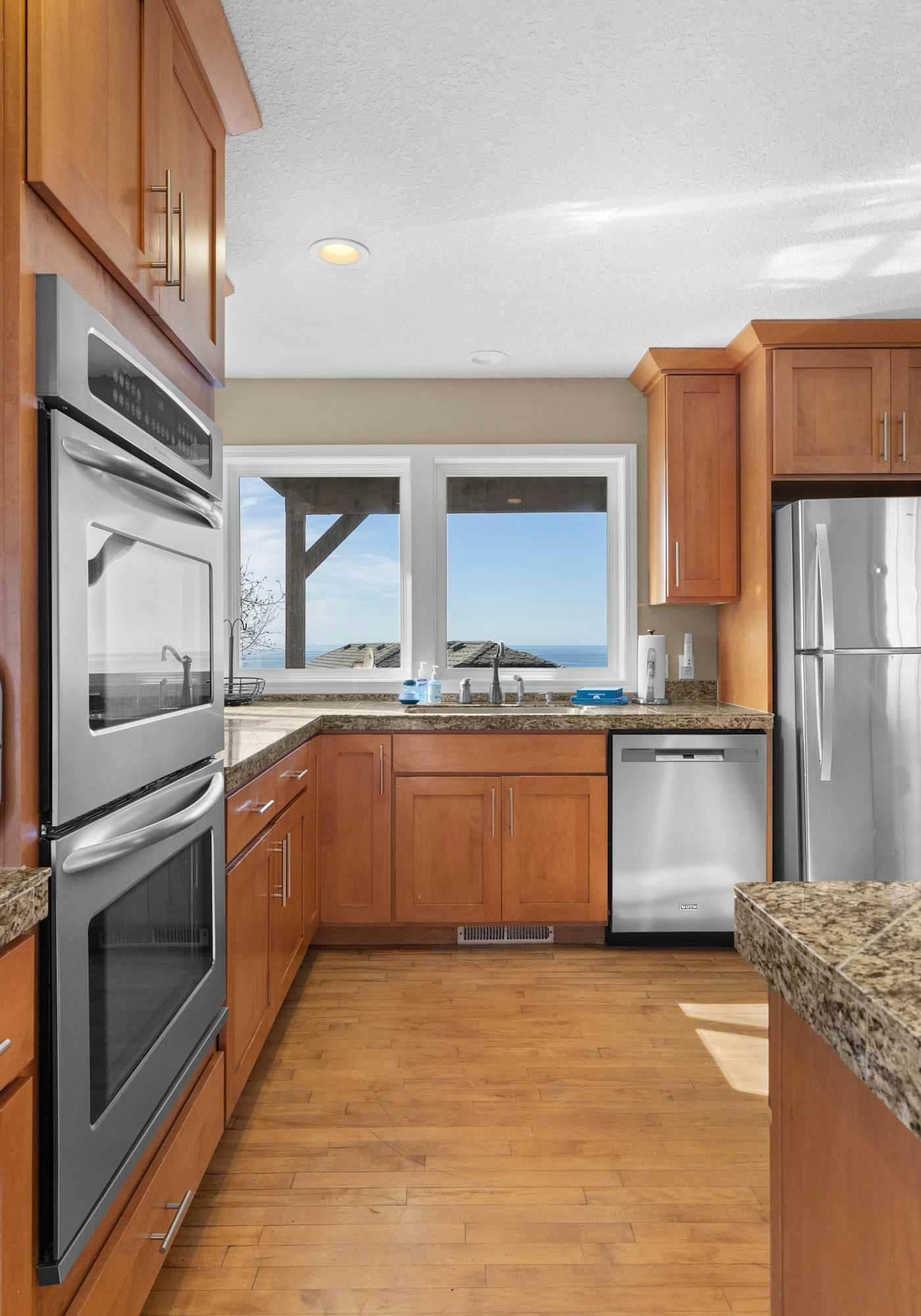 Sunlit home with gorgeous ocean views big decks and hot tub