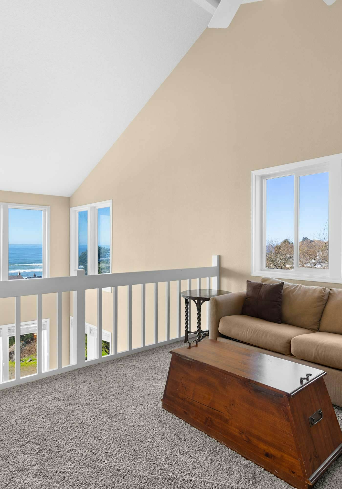 Sunlit home with gorgeous ocean views big decks and hot tub