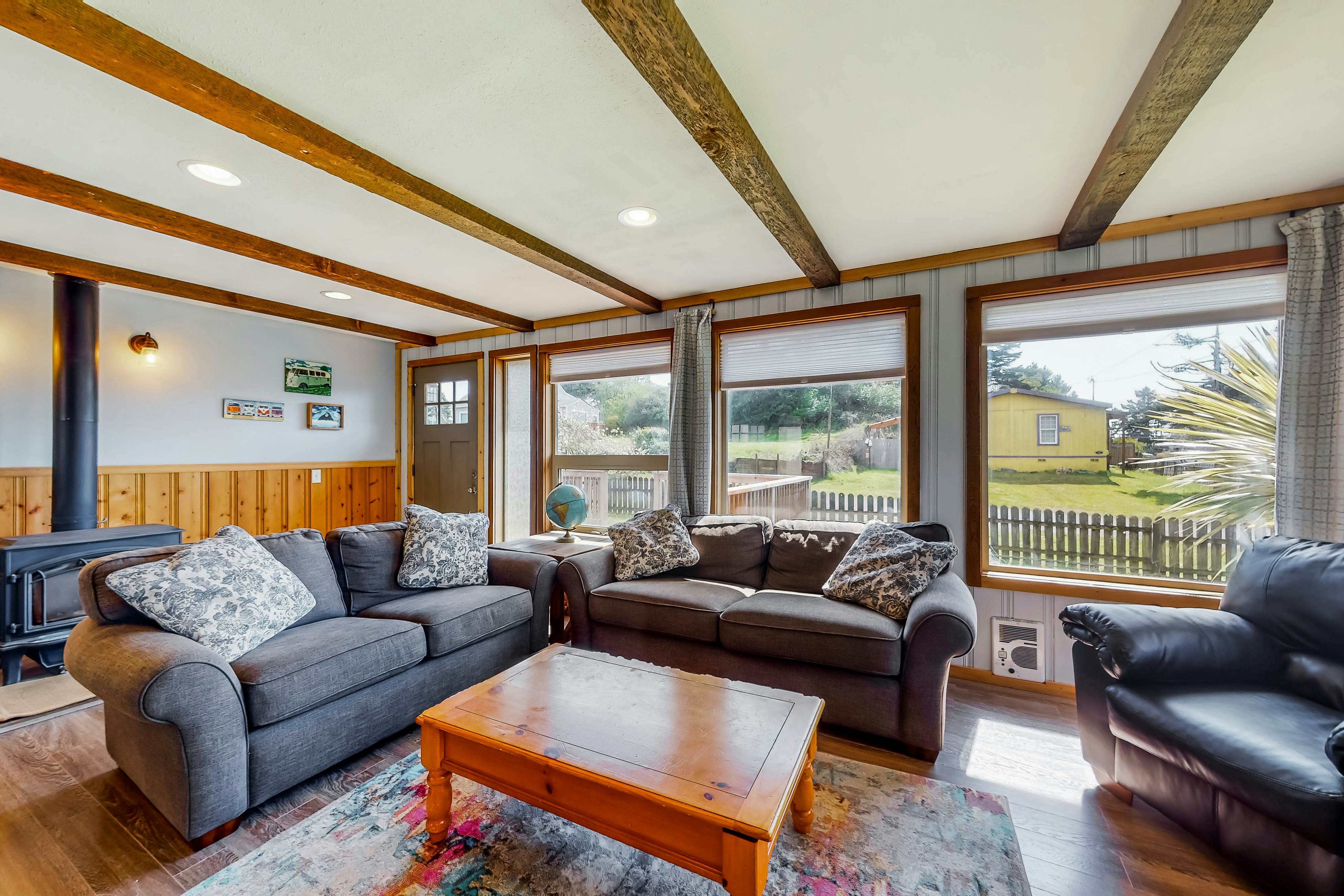 Dog friendly house near the ocean with woodstove yard patio and washer dryer