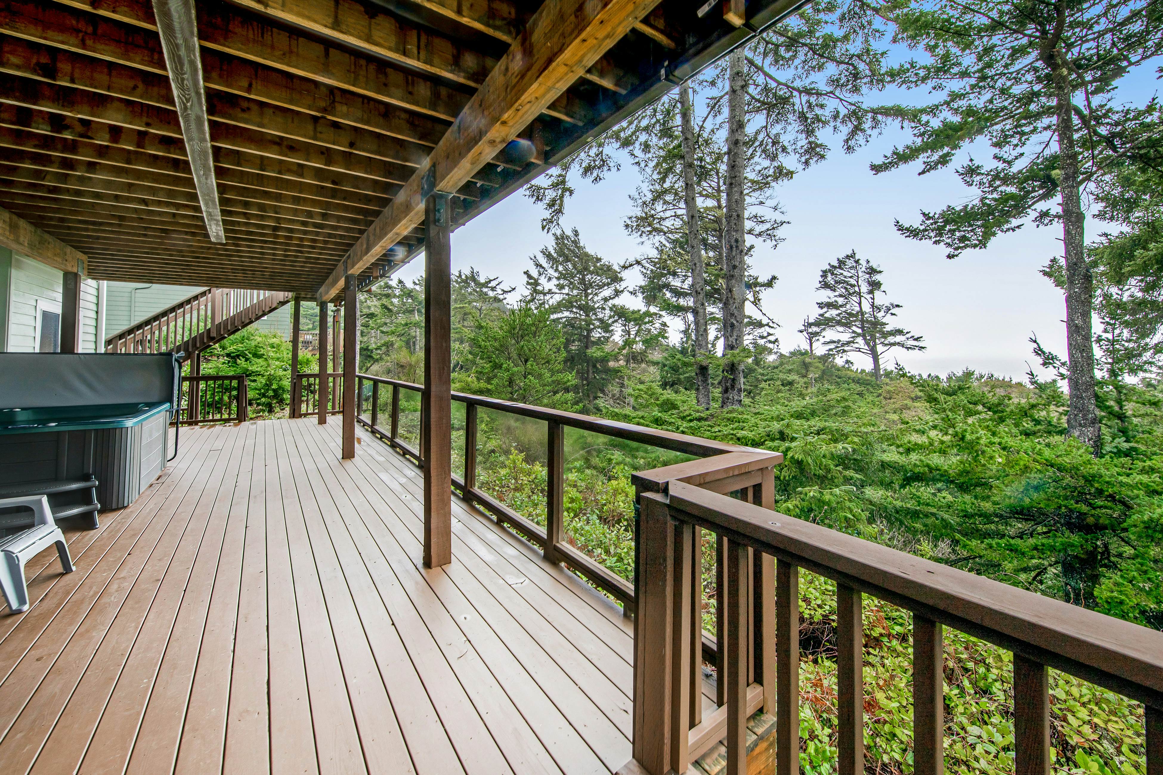 Idyllic Cape retreat with ocean views & private hot tub - walk to state beach