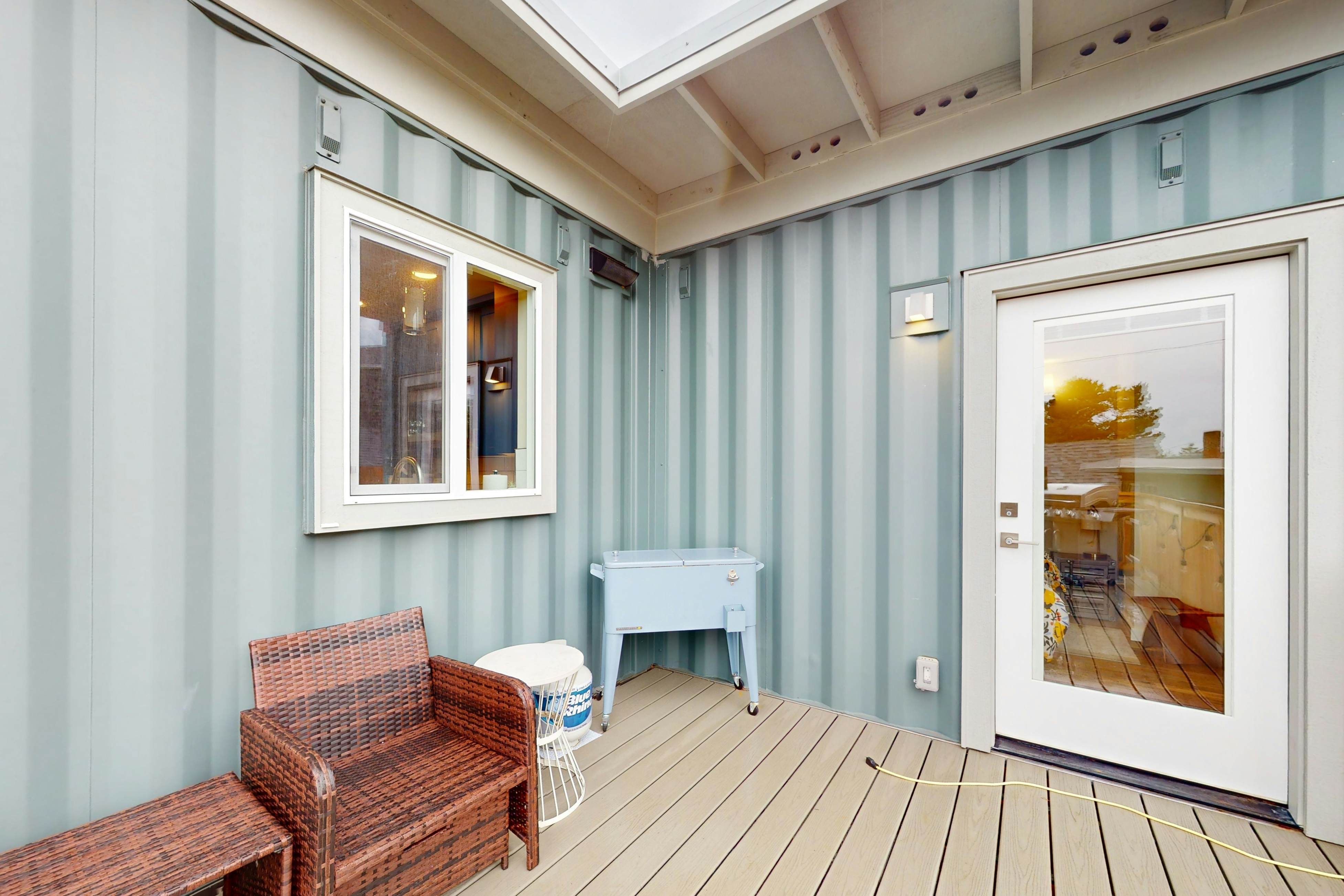 Dog-friendly, brand-new shipping container home, steps from the beach