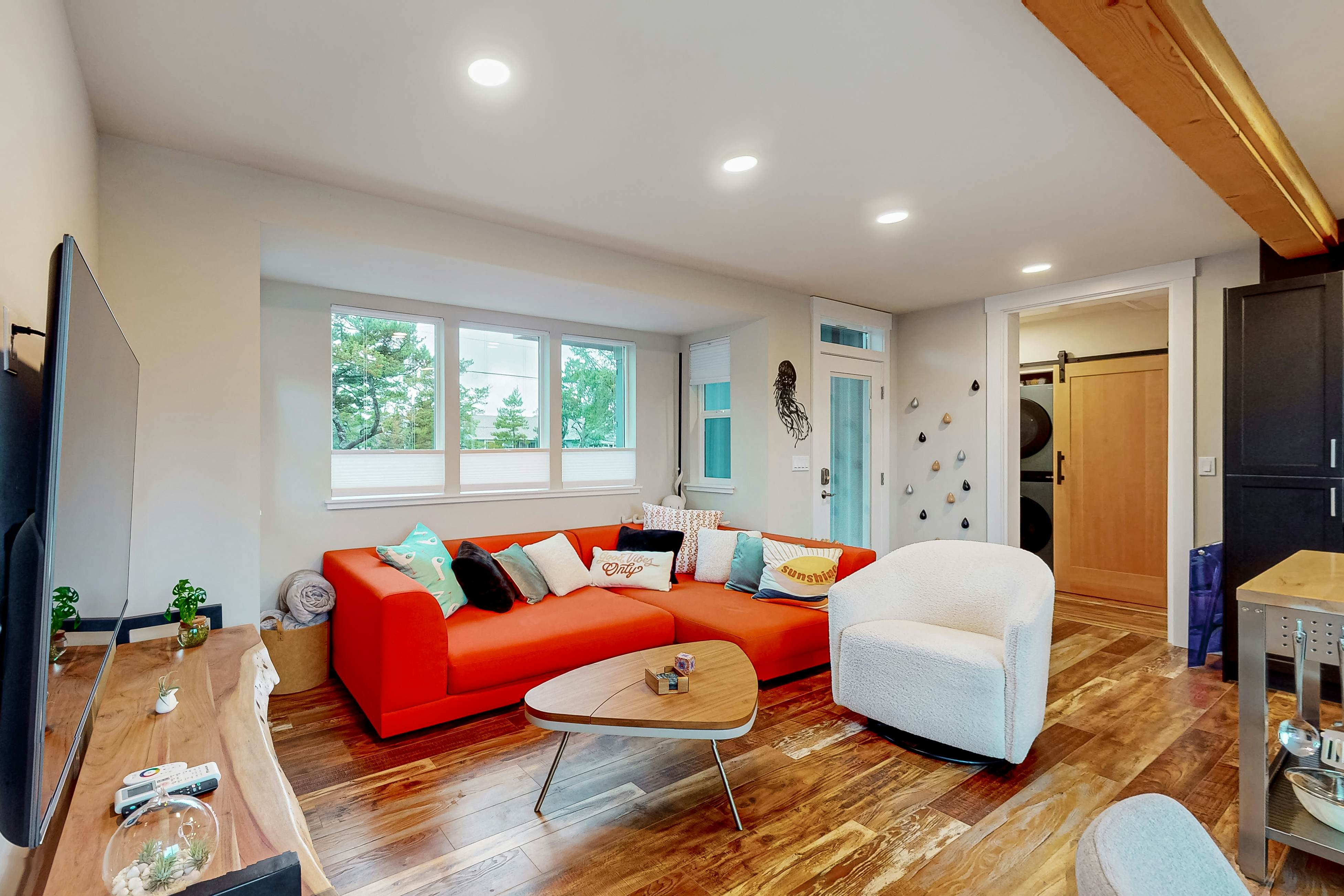 Dog-friendly, brand-new shipping container home, steps from the beach