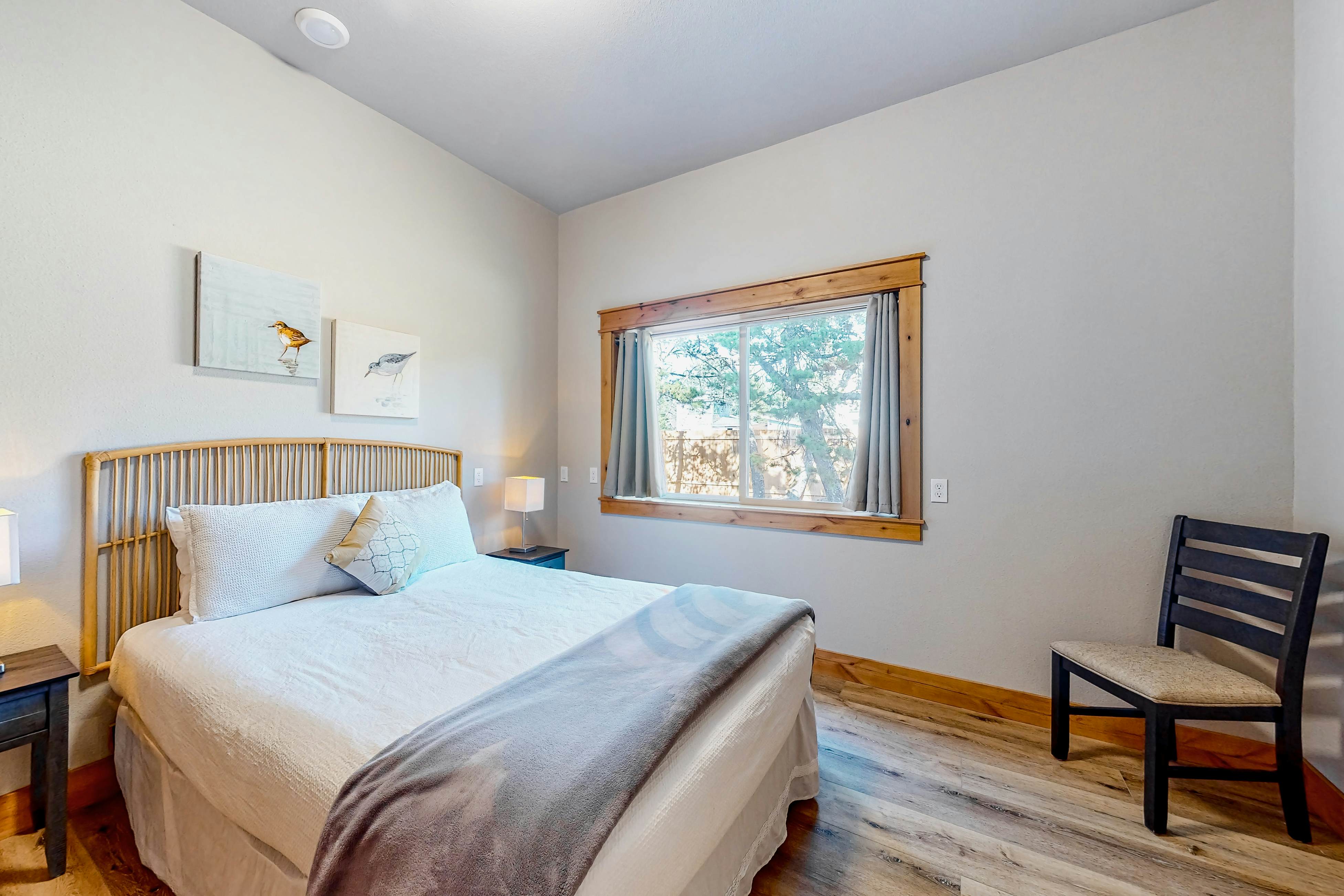 Costal Home a block from the beach with two-story deck, firepit, large yard