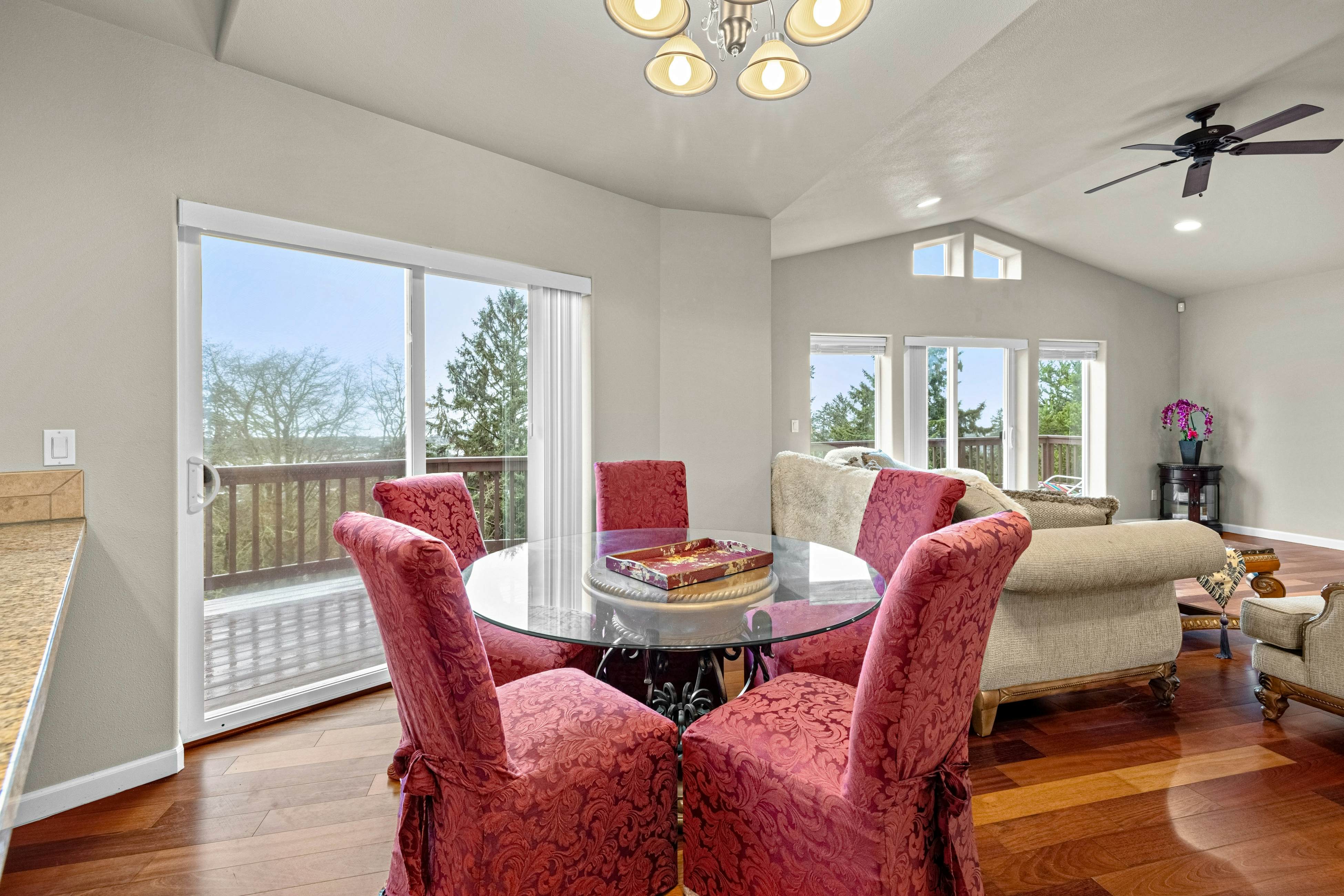 Three-story ocean view home with balconies, grill, & open layout - dog-friendly