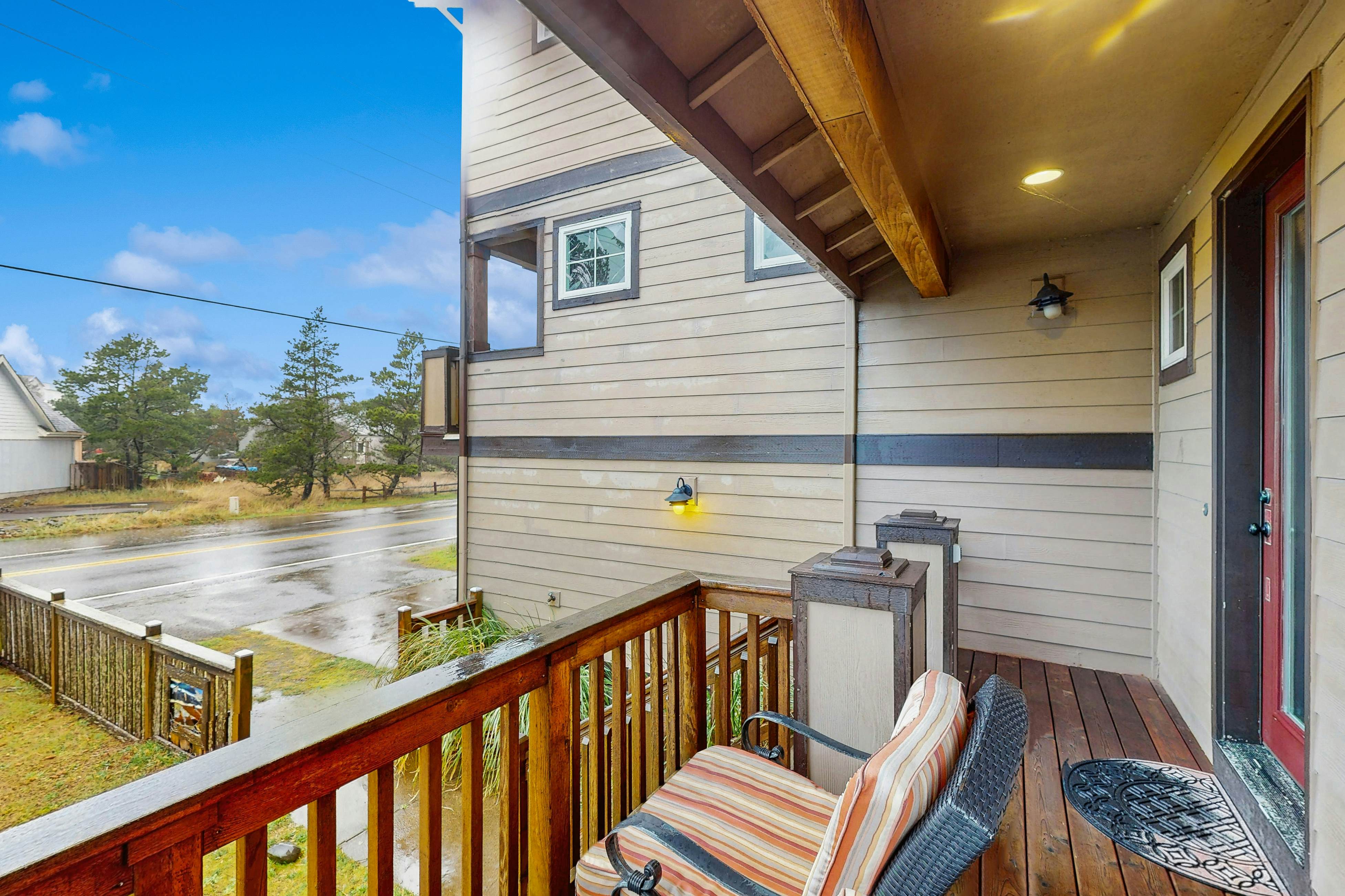 Family-friendly home with private hot tub, fireplace, & BBQ, close to beach