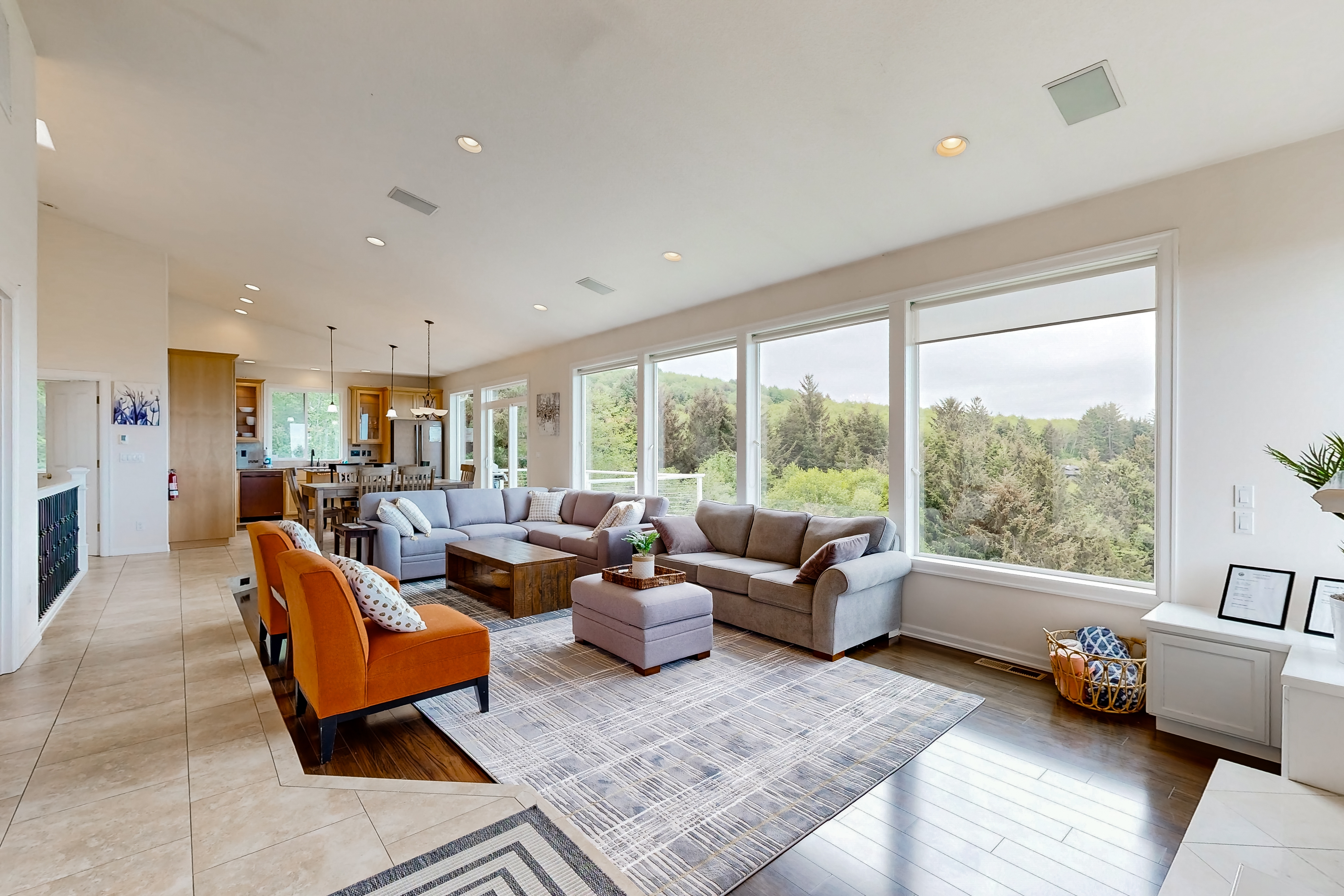 Ocean view home with heated floors private hot tub and multiple decks