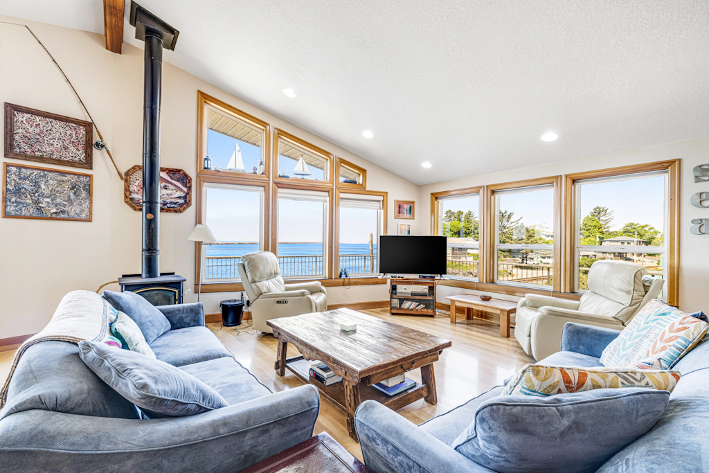 Dog Friendly Bay View Home with Nautical Decor Close to Beach
