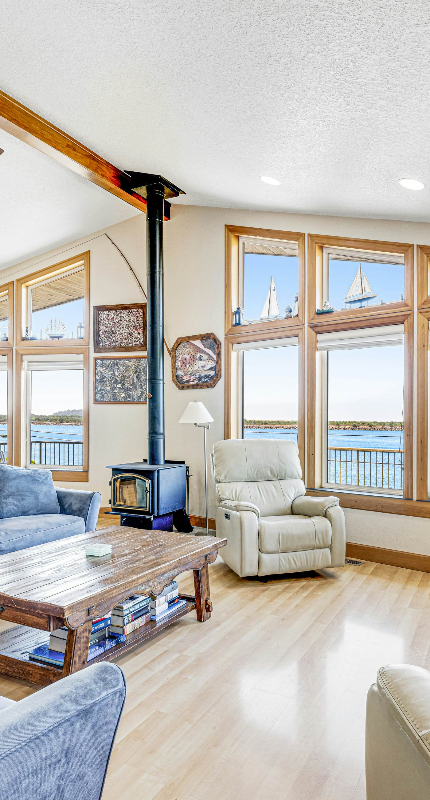 Dog Friendly Bay View Home with Nautical Decor Close to Beach