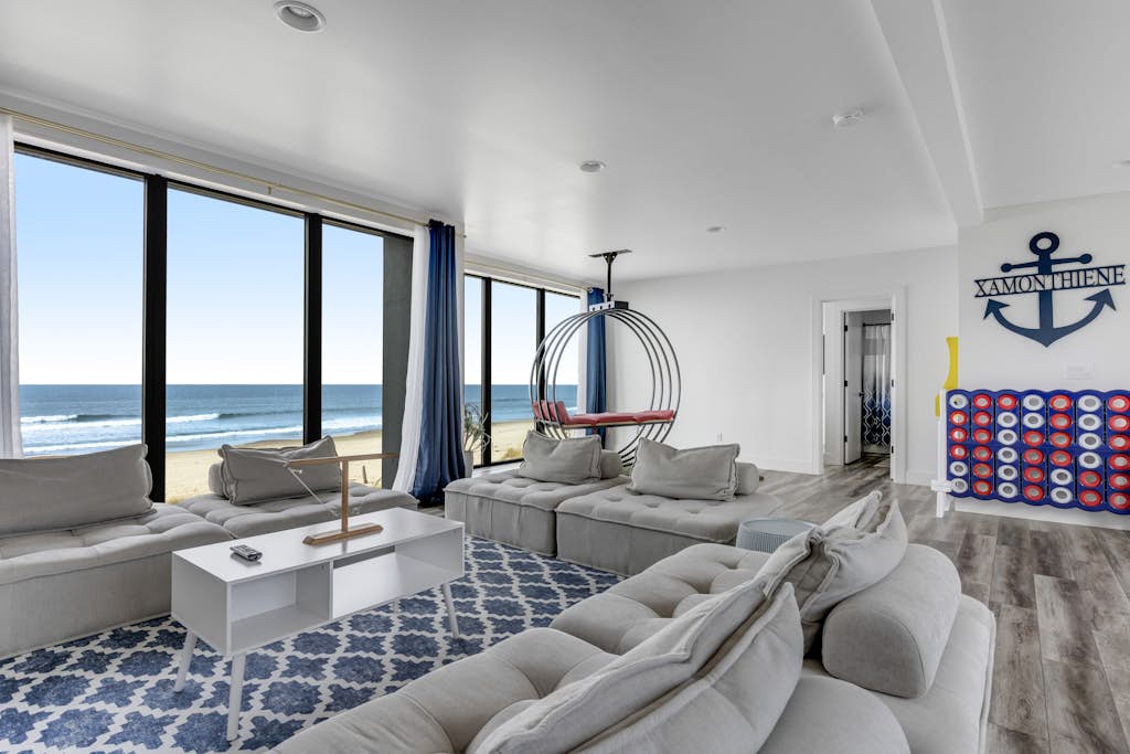 Beachfront designer paradise with amazing ocean view hot tub and shuffleboard