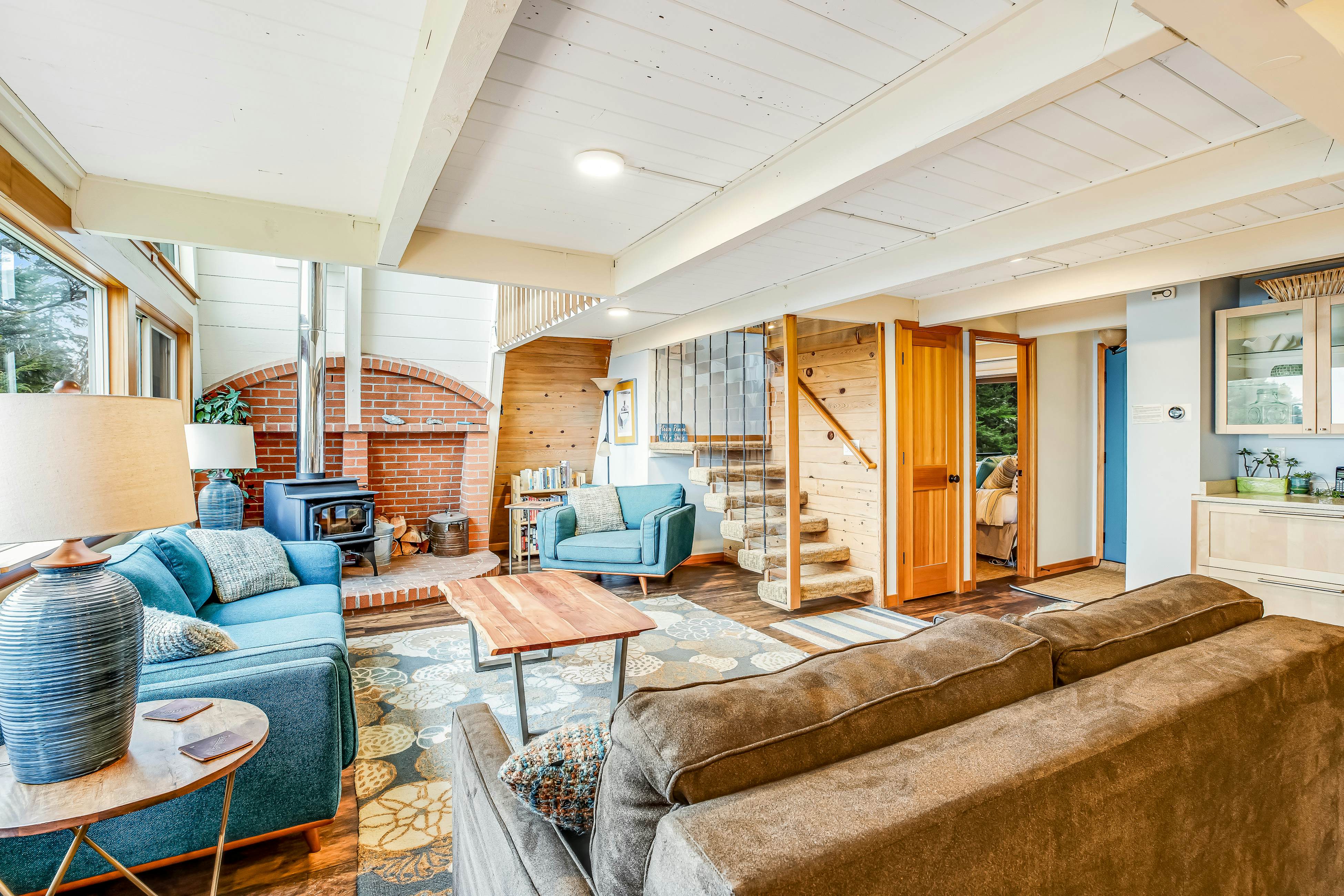 Ocean & lake view home with private hot tub & beach access