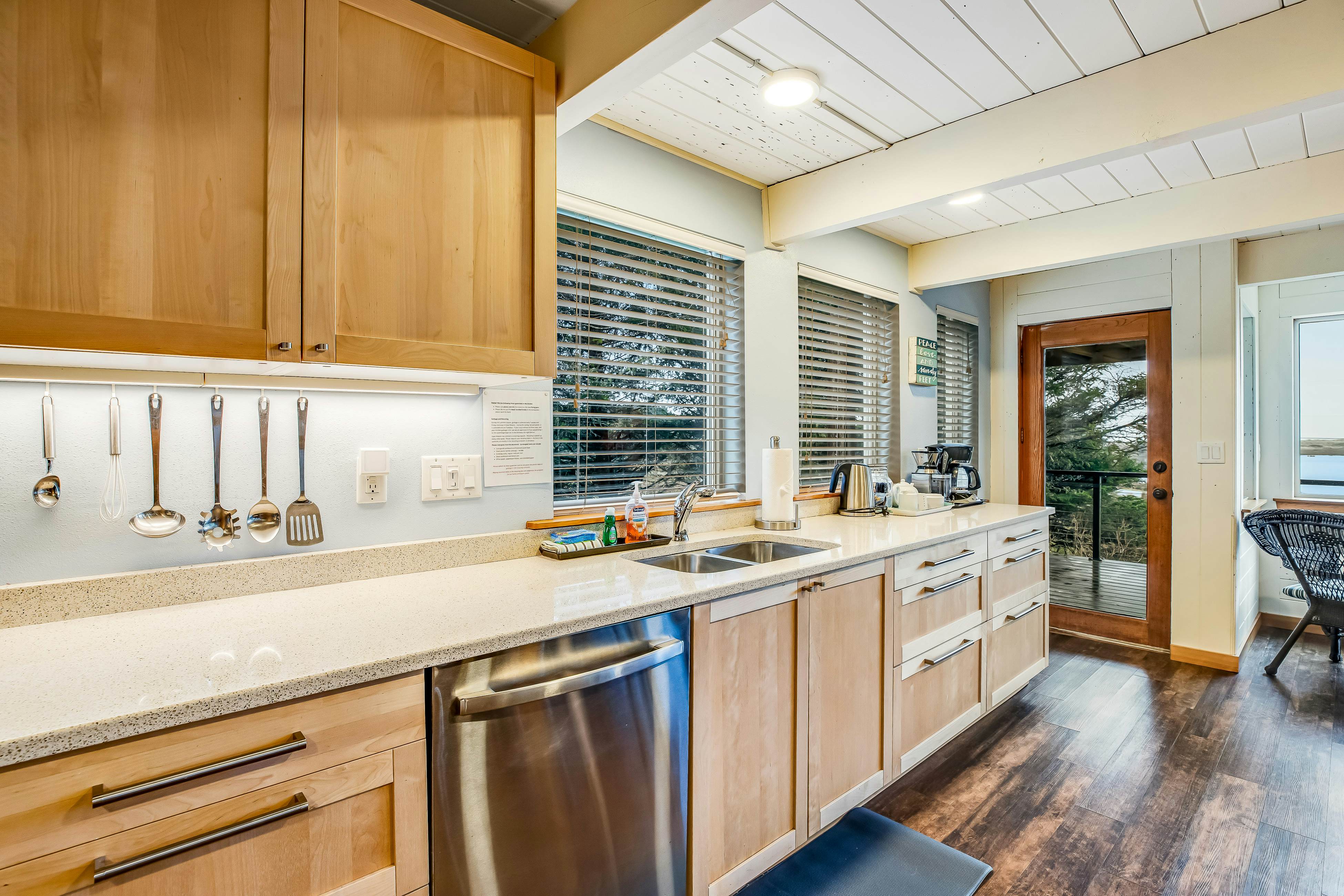 Ocean & lake view home with private hot tub & beach access