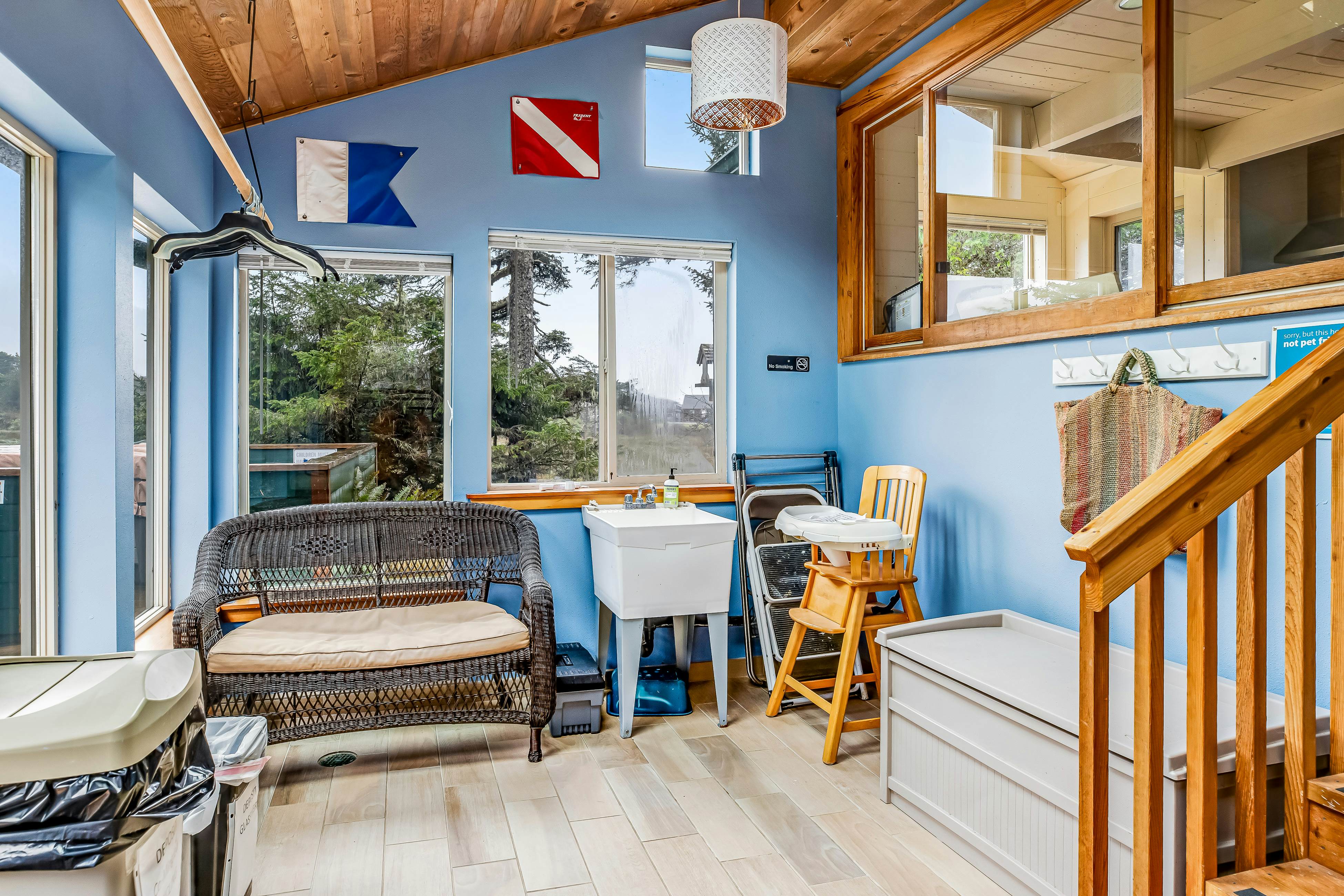 Ocean & lake view home with private hot tub & beach access