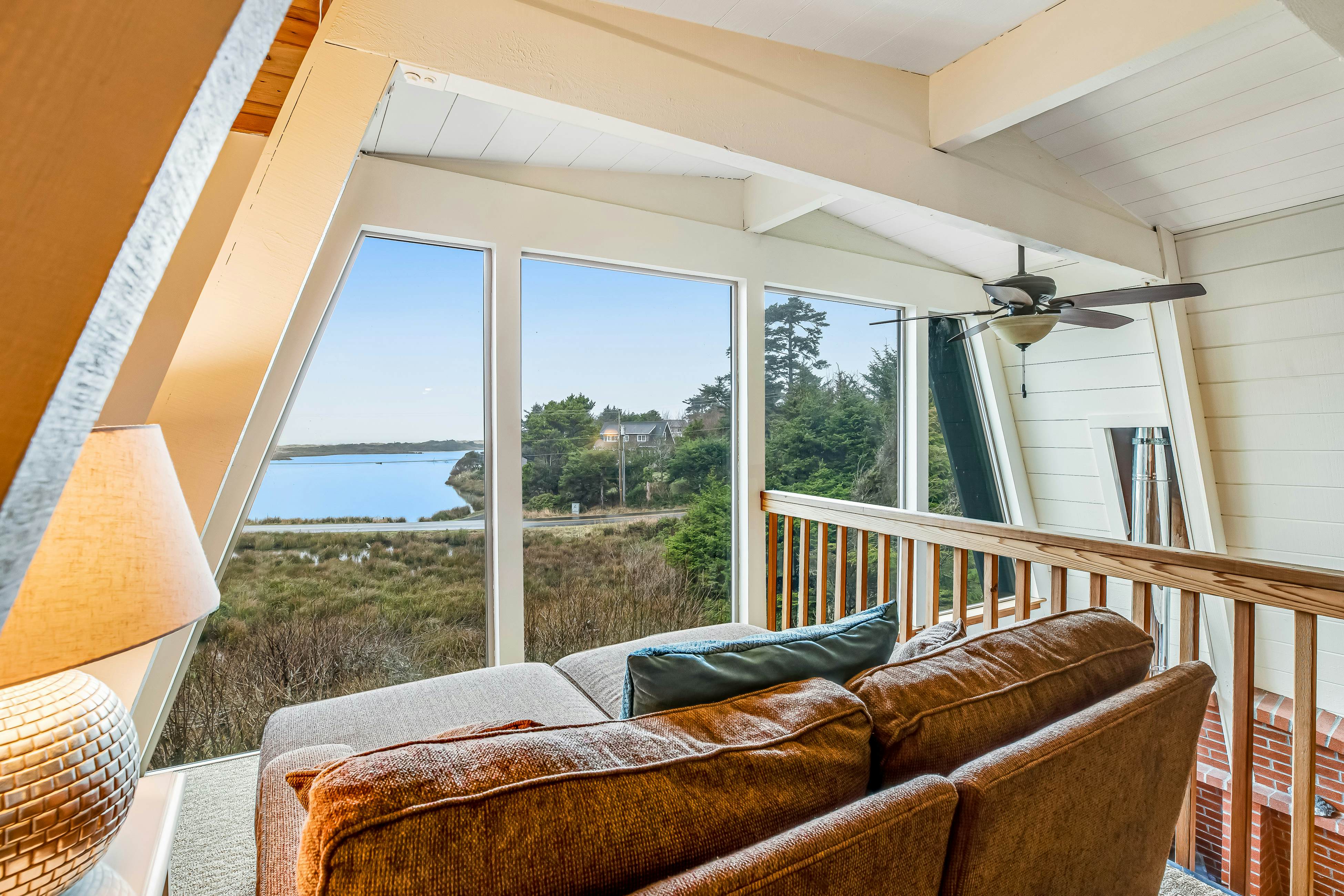 Ocean & lake view home with private hot tub & beach access
