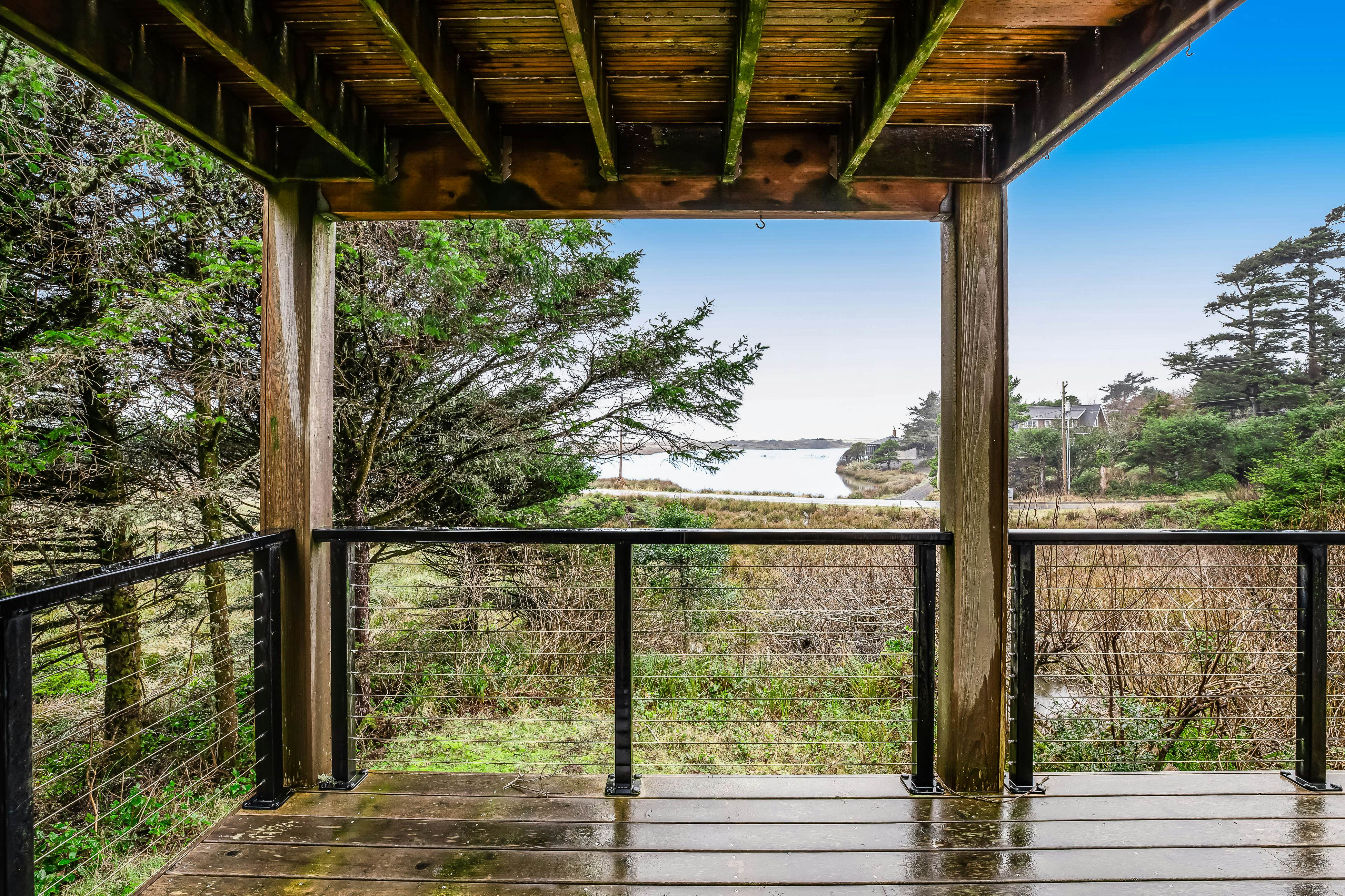 Ocean & lake view home with private hot tub & beach access