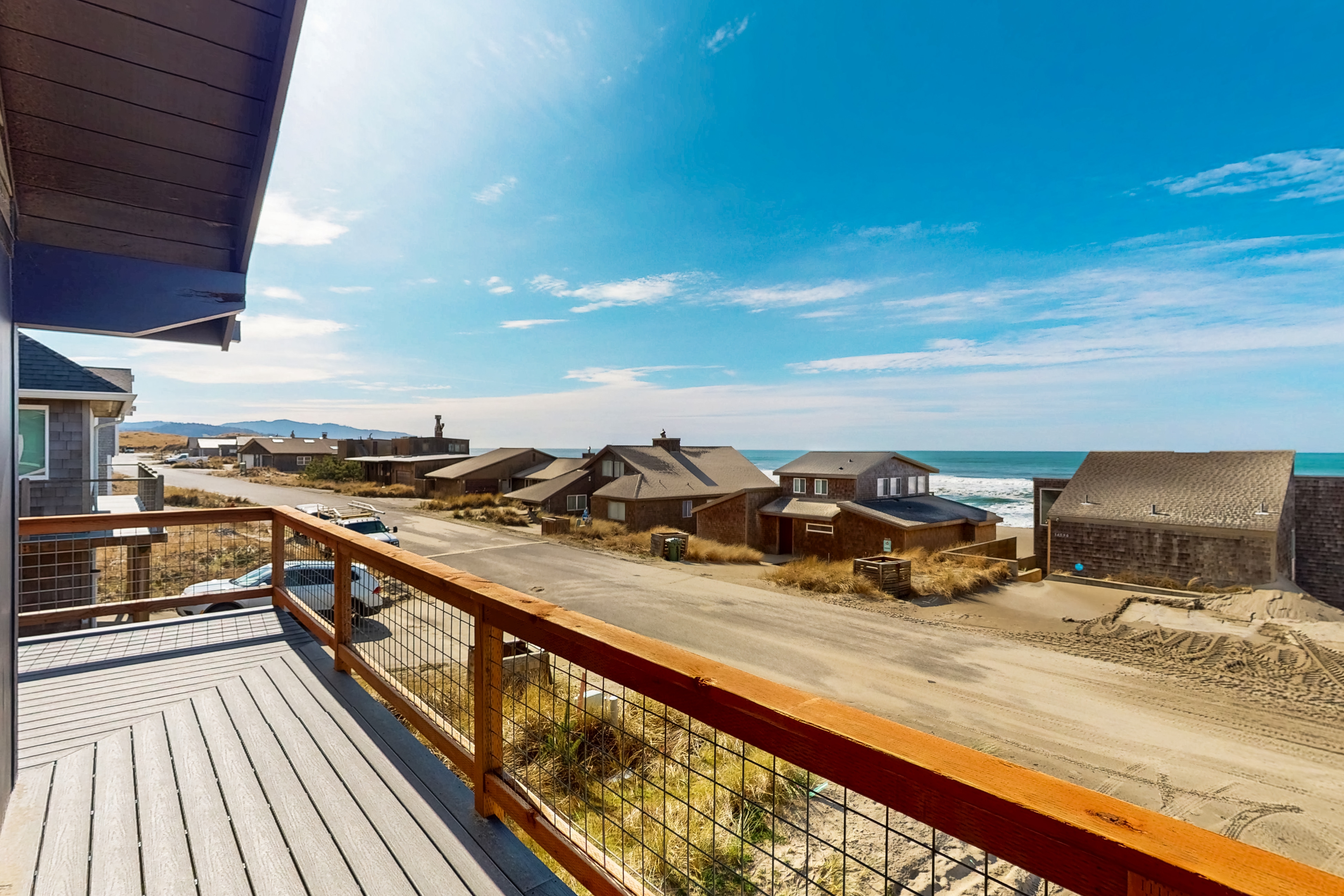 Designer home with stunning ocean and sunset views steps to beach dog friendly