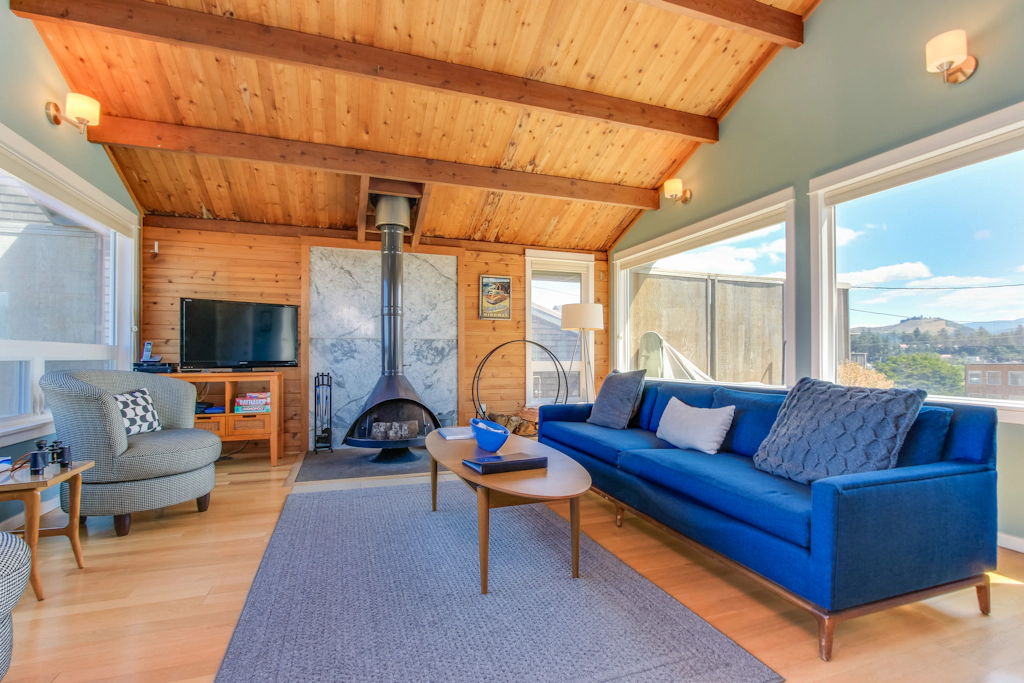 Modern oceanfront home with stunning ocean views and nearby beach access