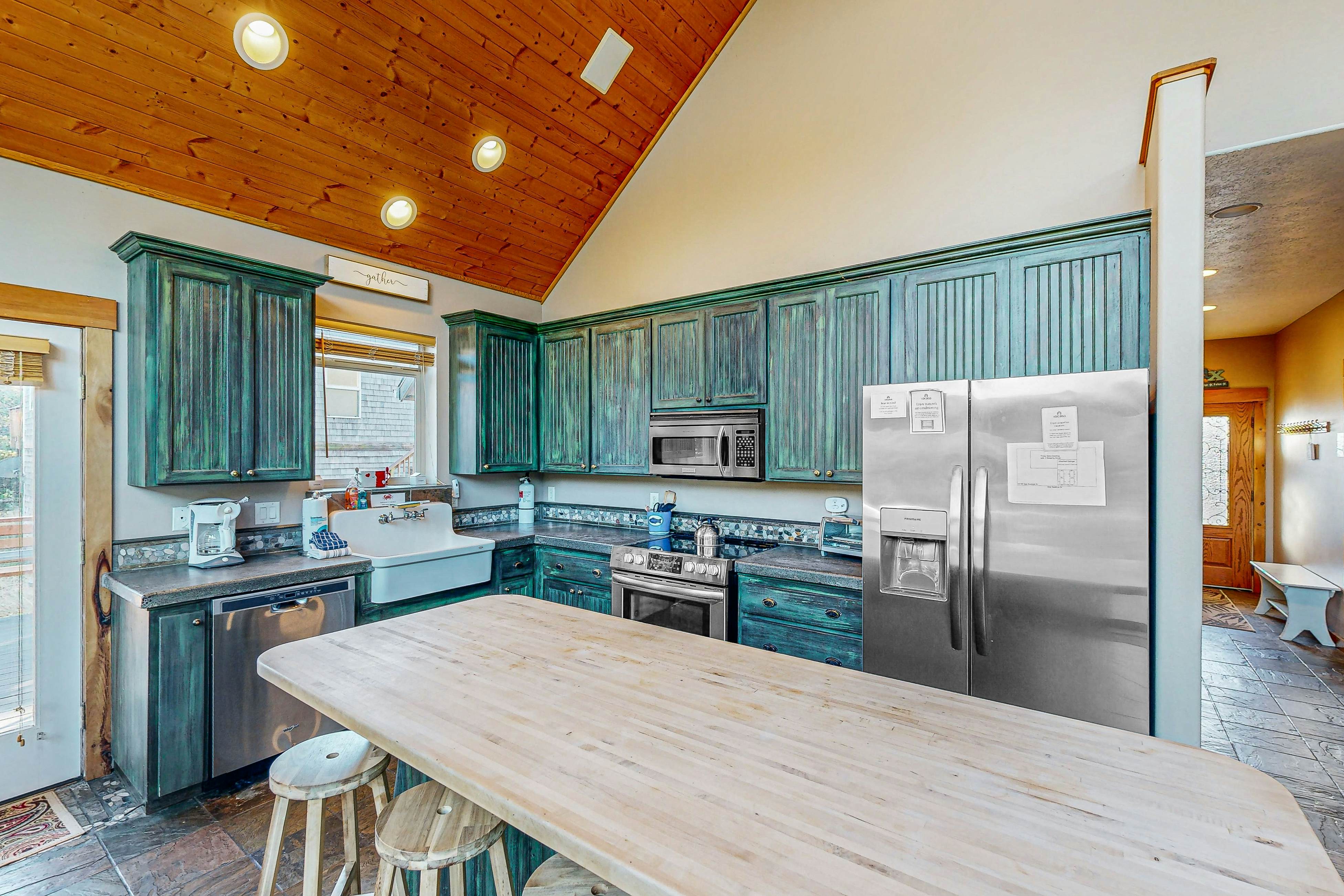 Spacious Home with Private Hot Tub & Ocean Views - One Block to the Beach