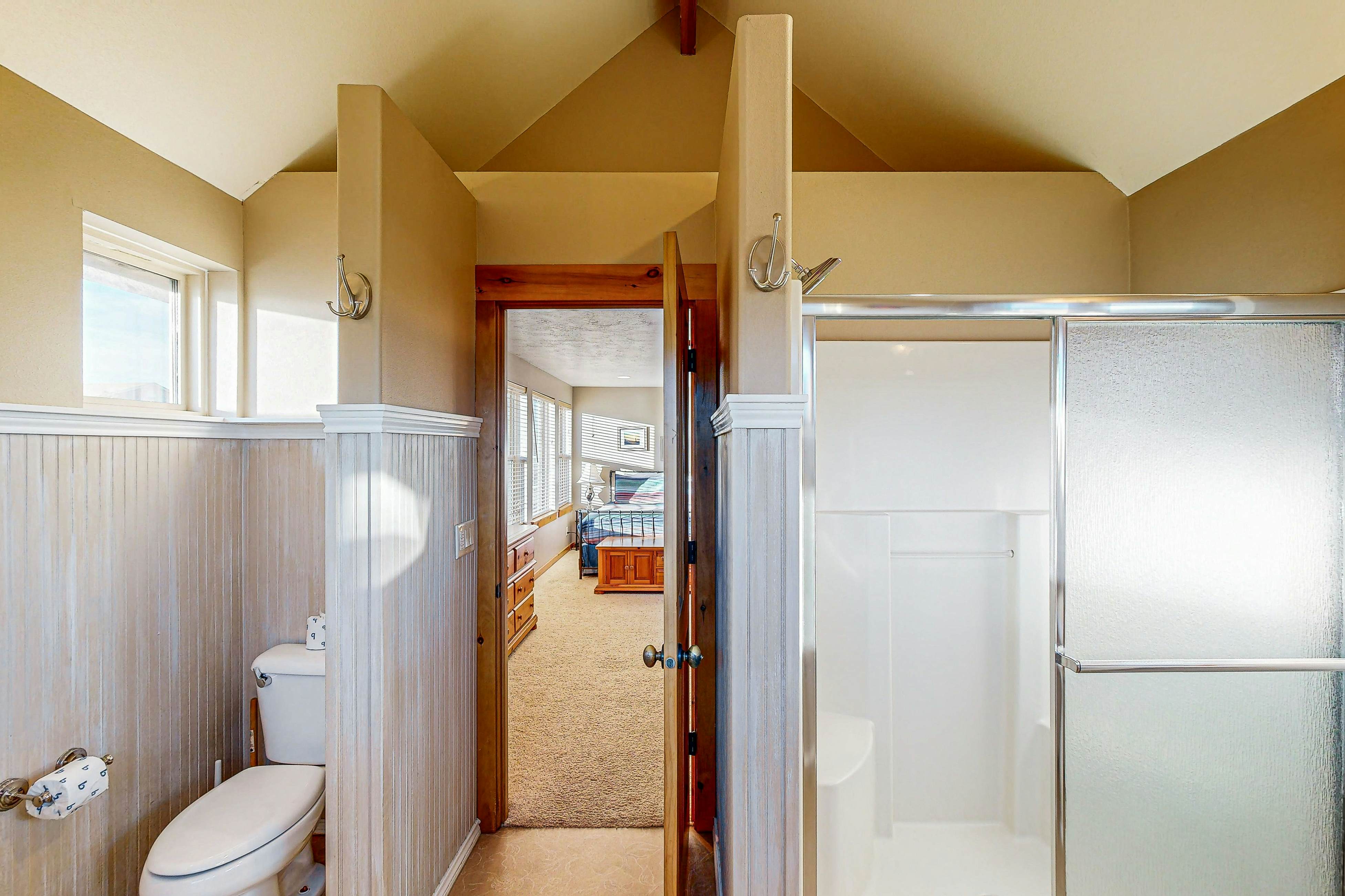 Spacious Home with Private Hot Tub & Ocean Views - One Block to the Beach