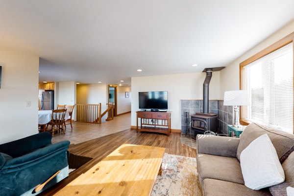 Beautiful oceanfront home with a gorgeous view