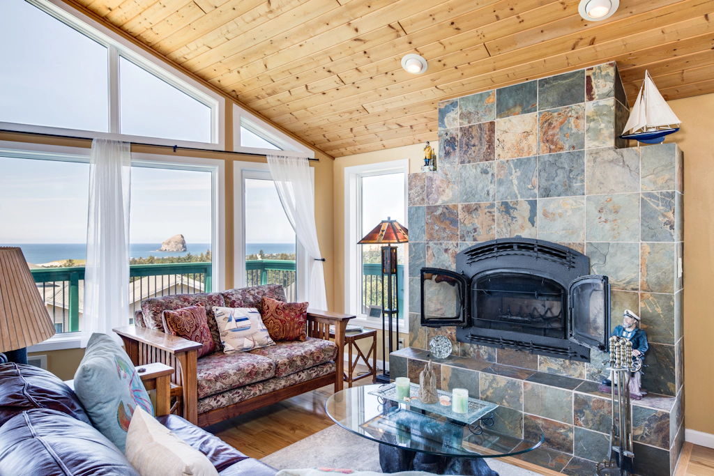 Bright and open hillside home with sprawling ocean views