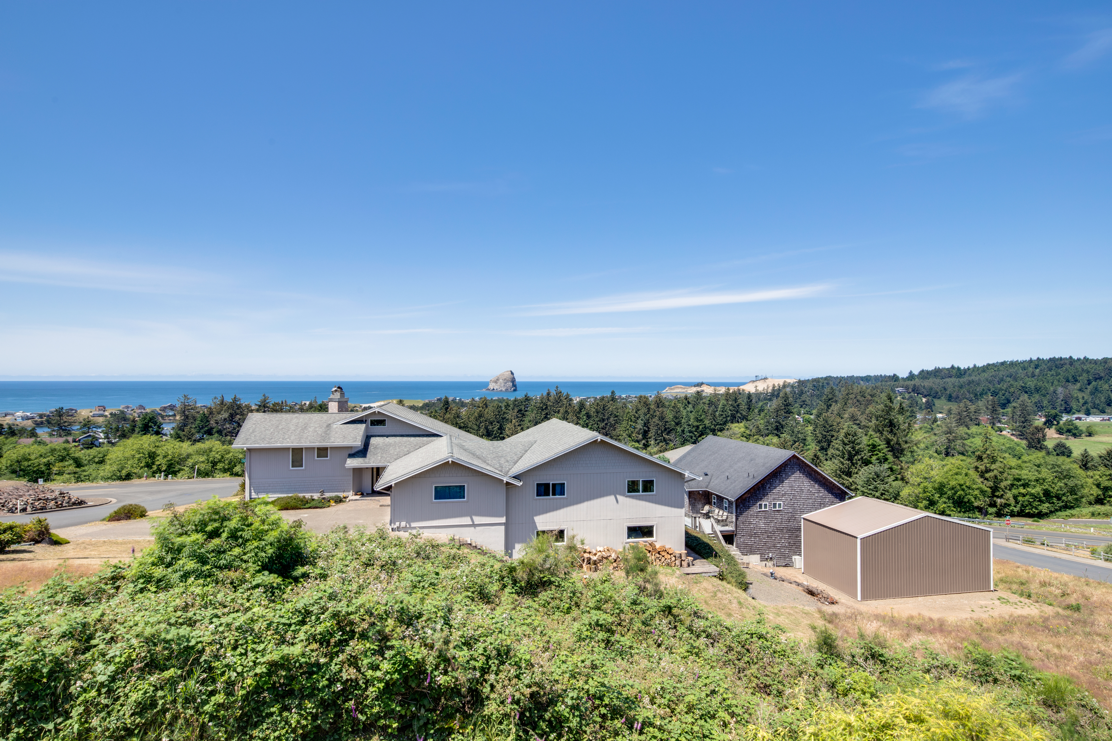 Bright and open hillside home with sprawling ocean views