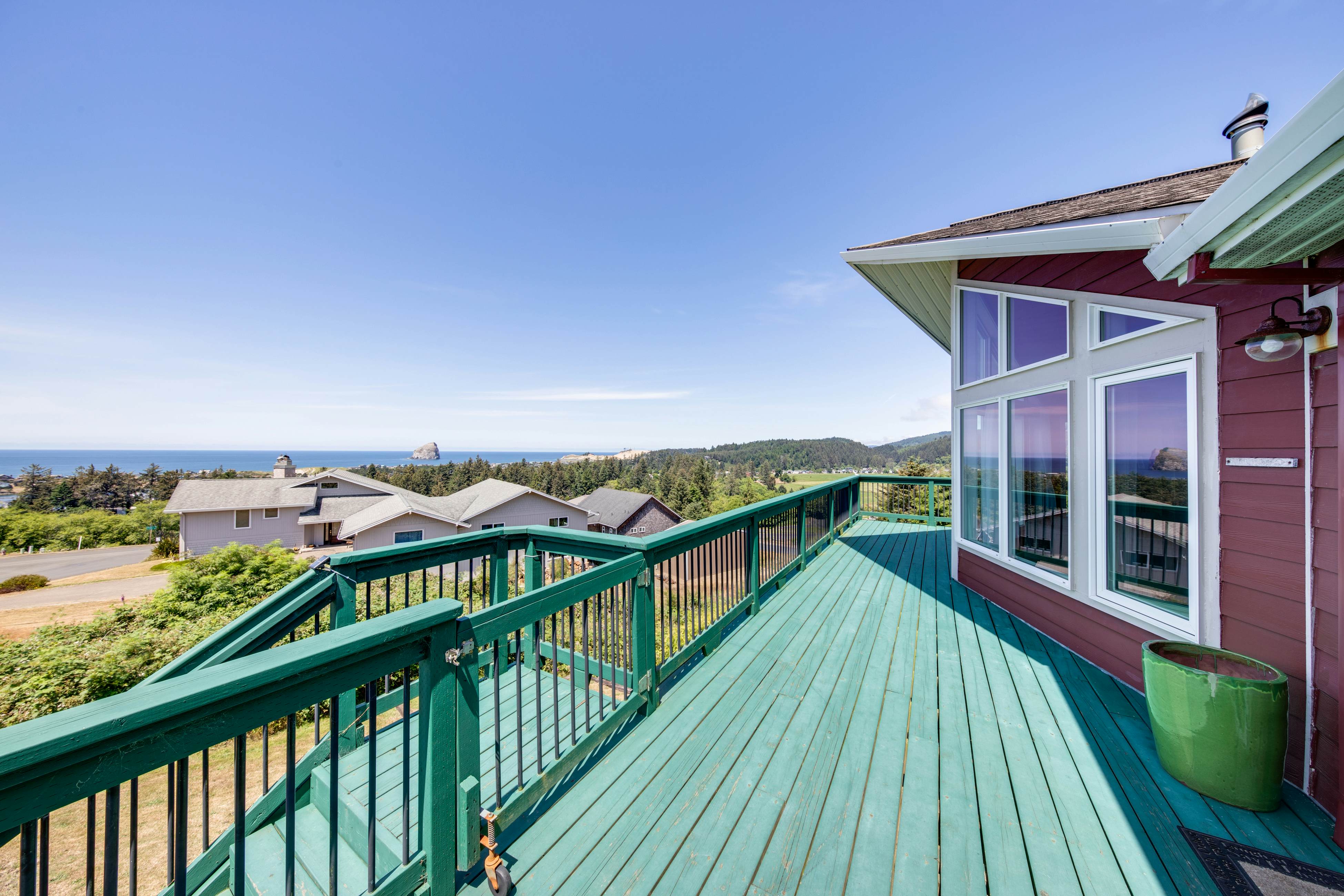 Bright & open hillside home with sprawling ocean views