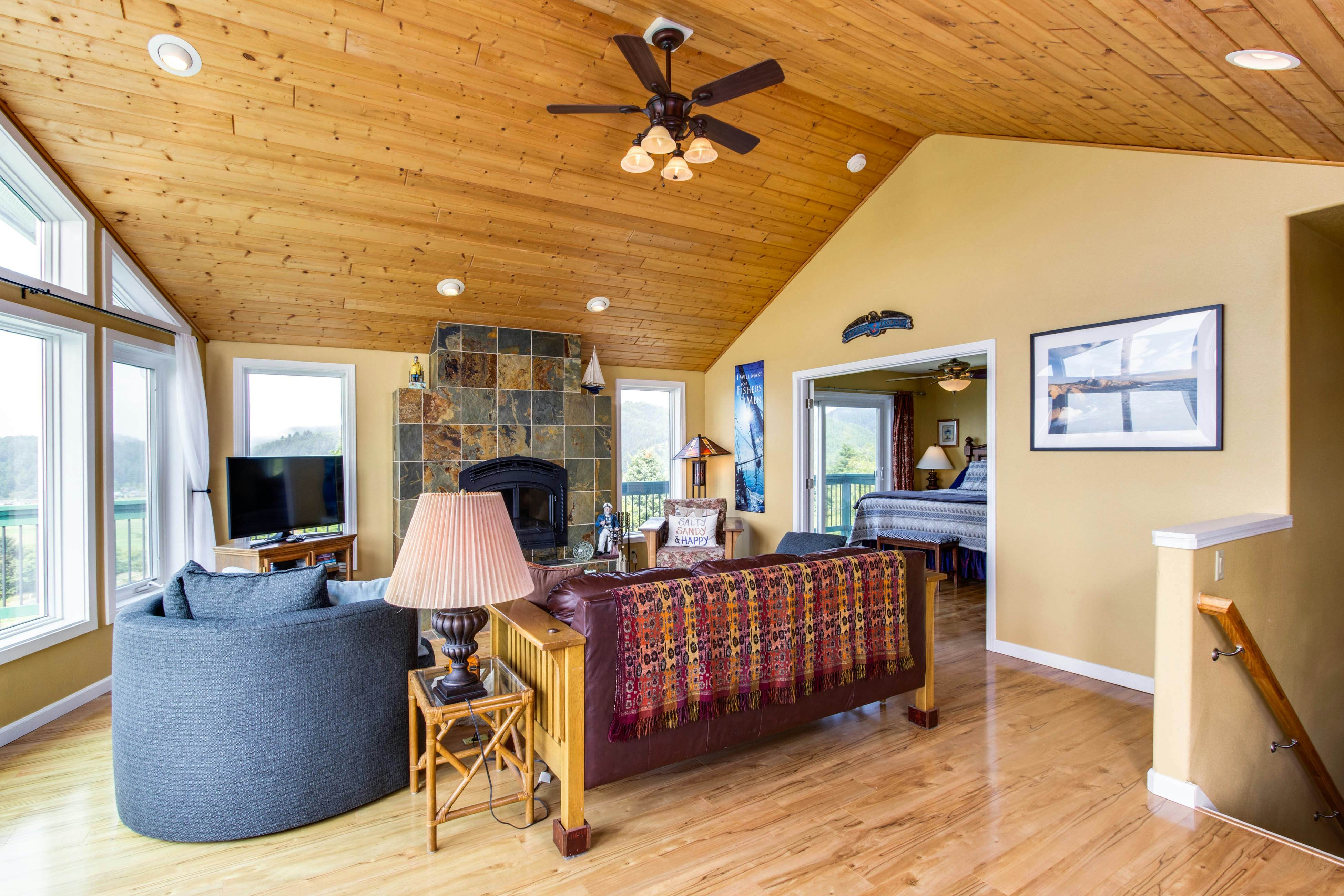 Bright & open hillside home with sprawling ocean views